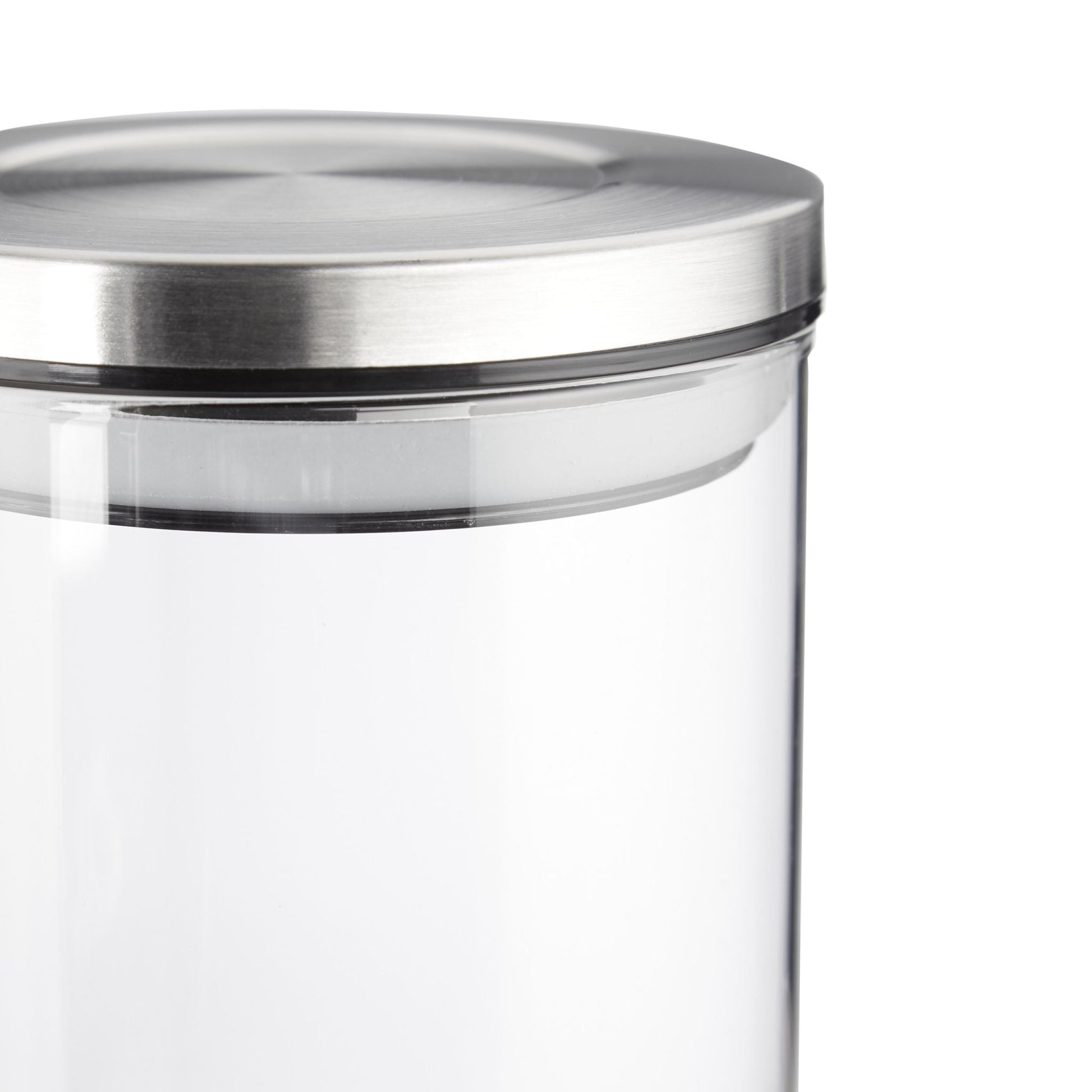 Vorratsglas 3er-Set je 1,3L Silber-Transparent von Relaxdays