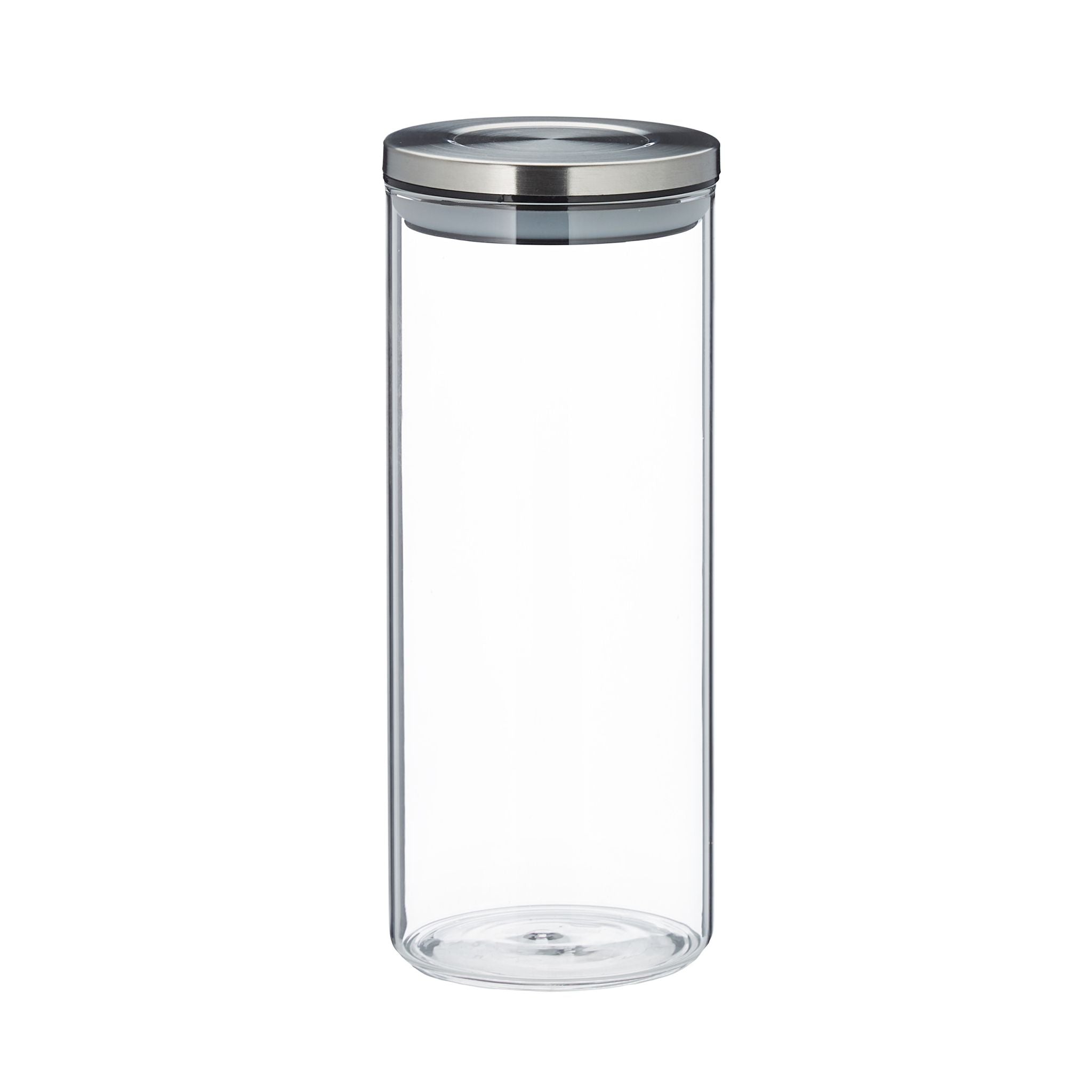 Vorratsglas 3er-Set 1,5L Silber-Transparent