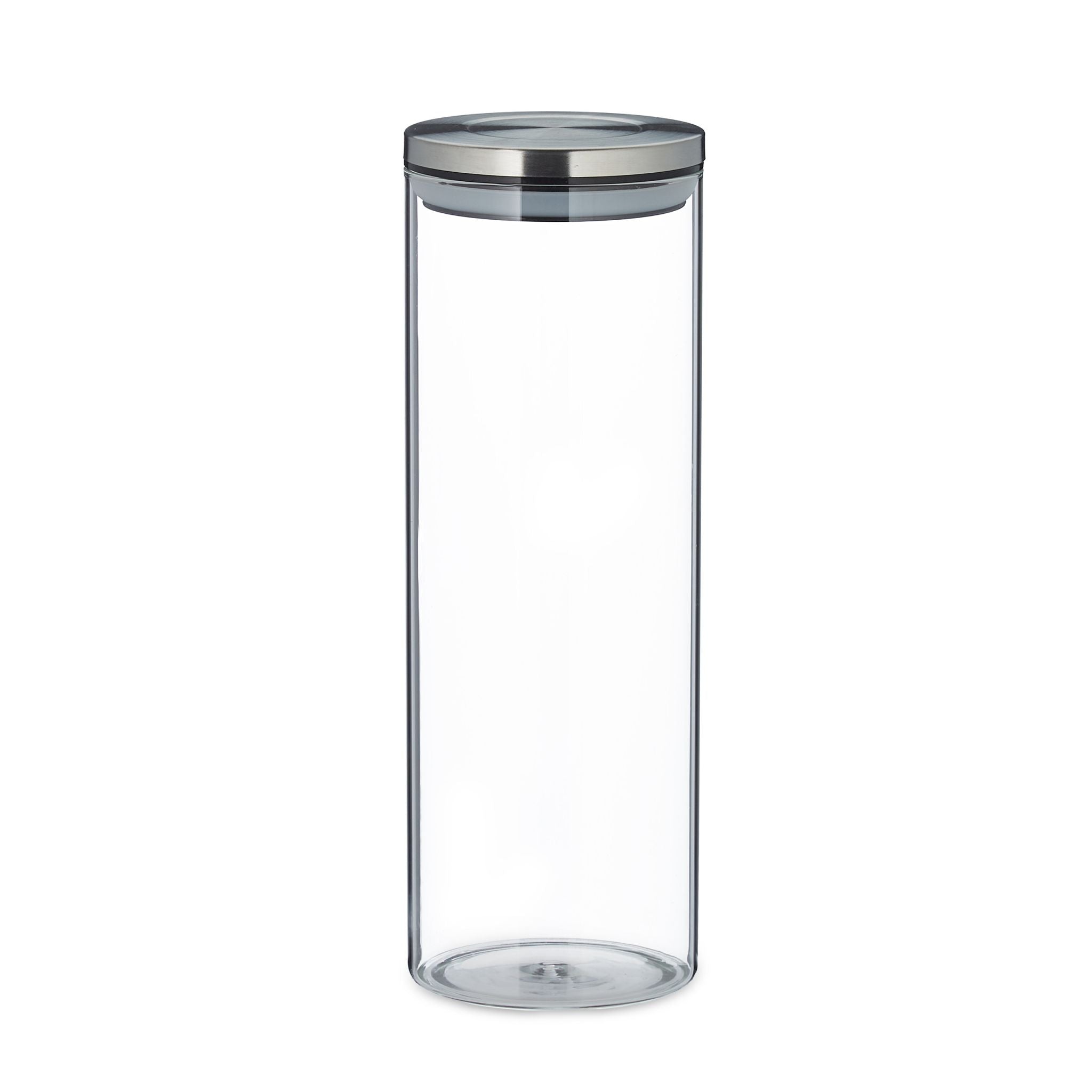 Vorratsglas 3er-Set 1,6L Silber-Transparent