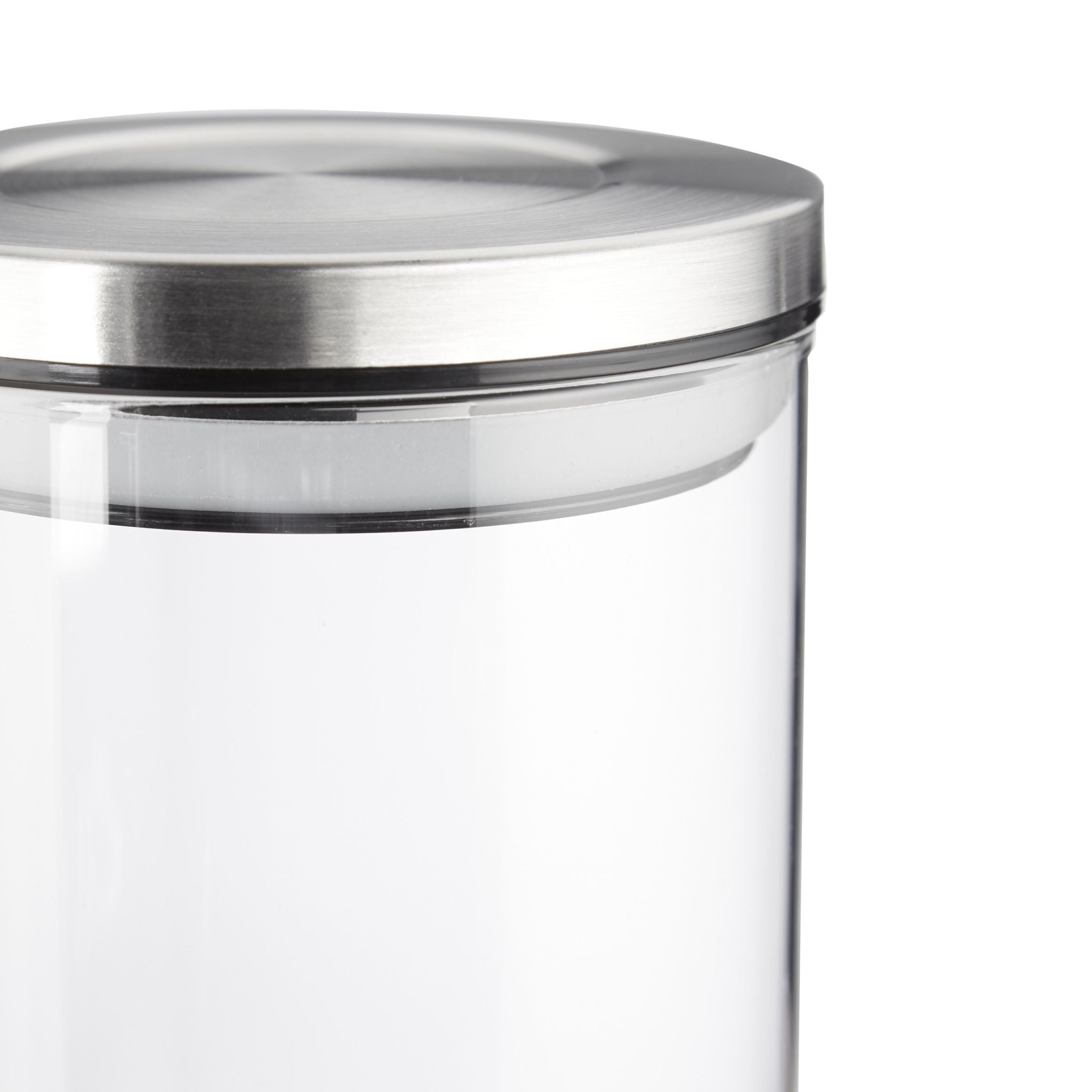 Vorratsglas 3er-Set 1,6L Silber-Transparent