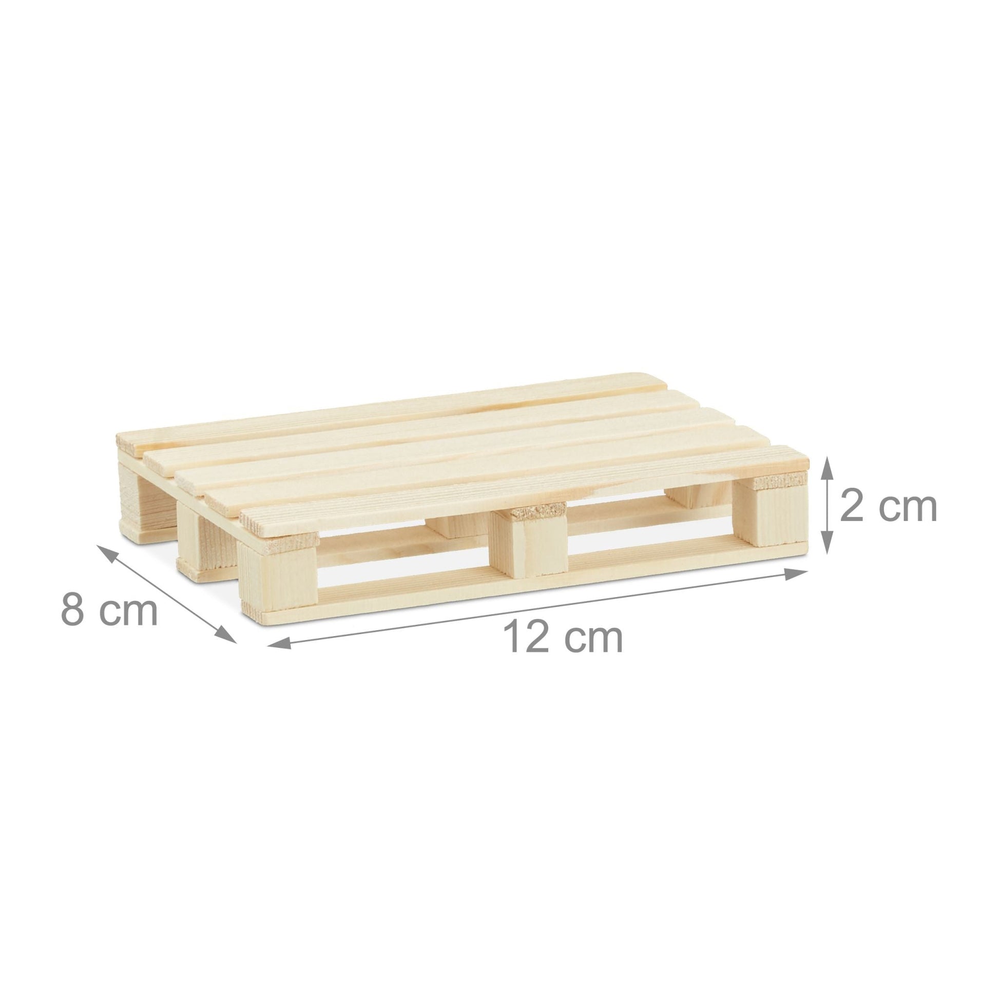 Paletten Untersetzer 6er Pack Hellbraun von Relaxdays