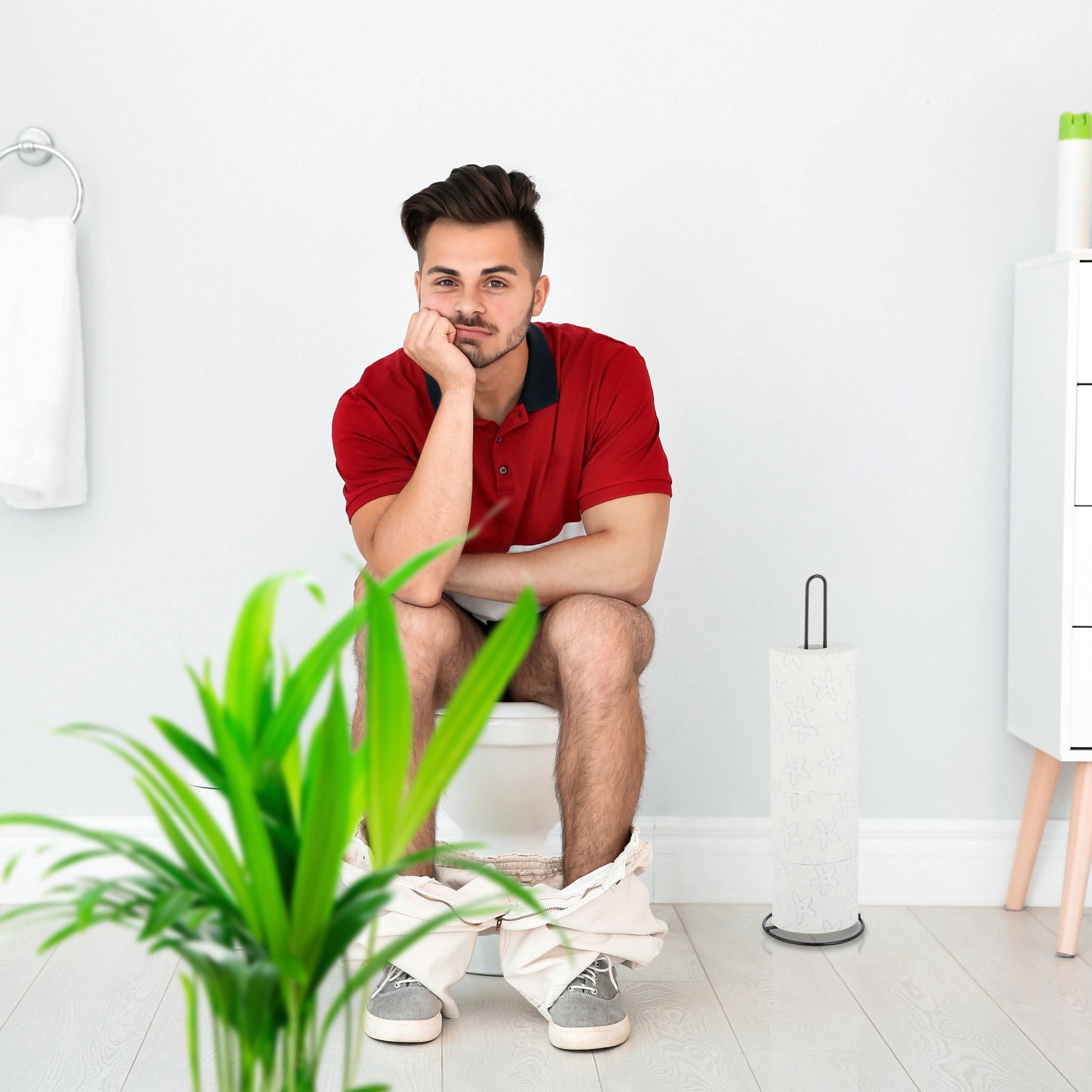 Ersatzrollenhalter 2er-Set für Bad Schwarz von Relaxdays