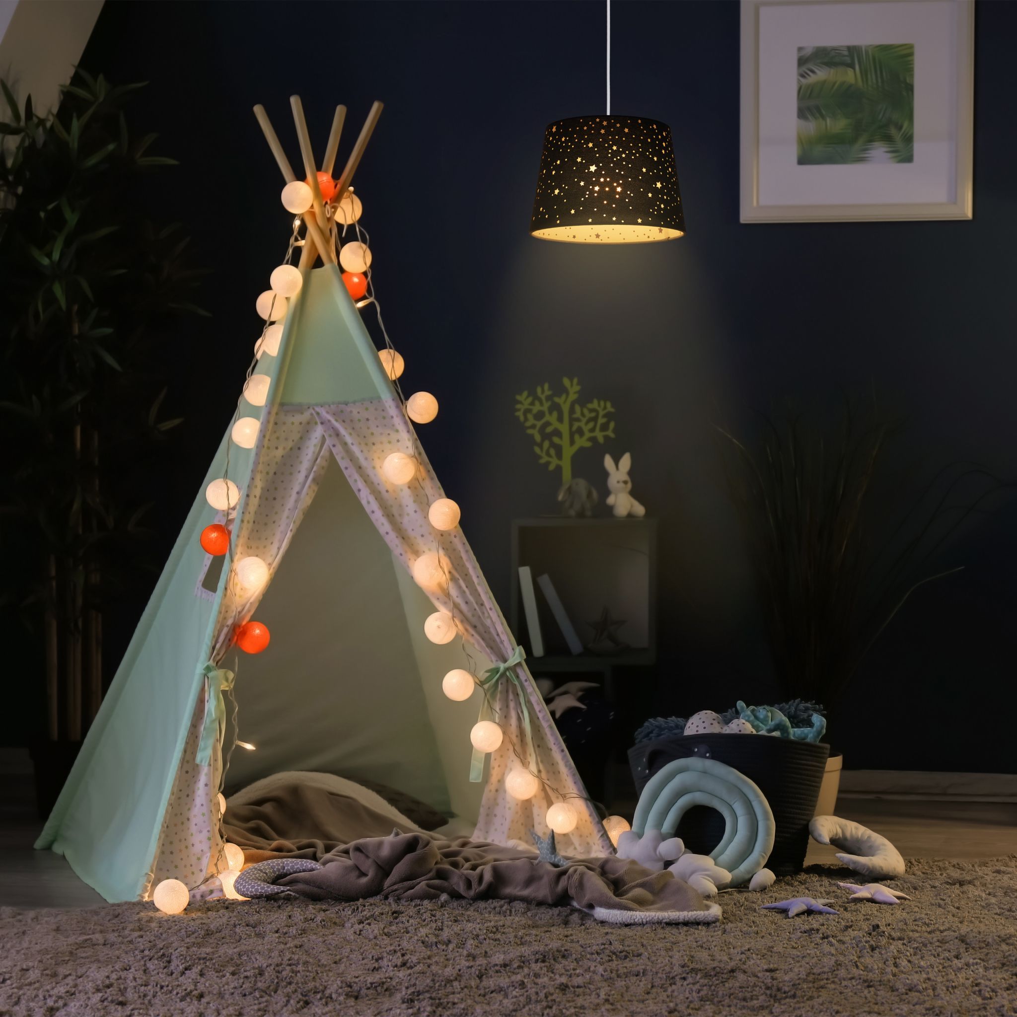 Kinderzimmerlampe Sterne Rosa von Relaxdays
