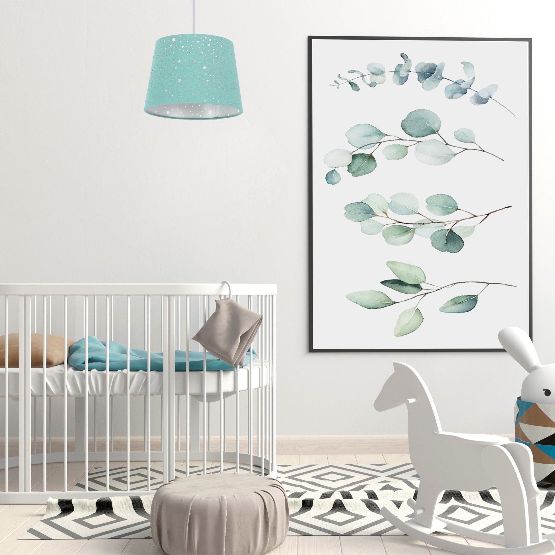 Kinderzimmerlampe Sterne Türkis von Relaxdays