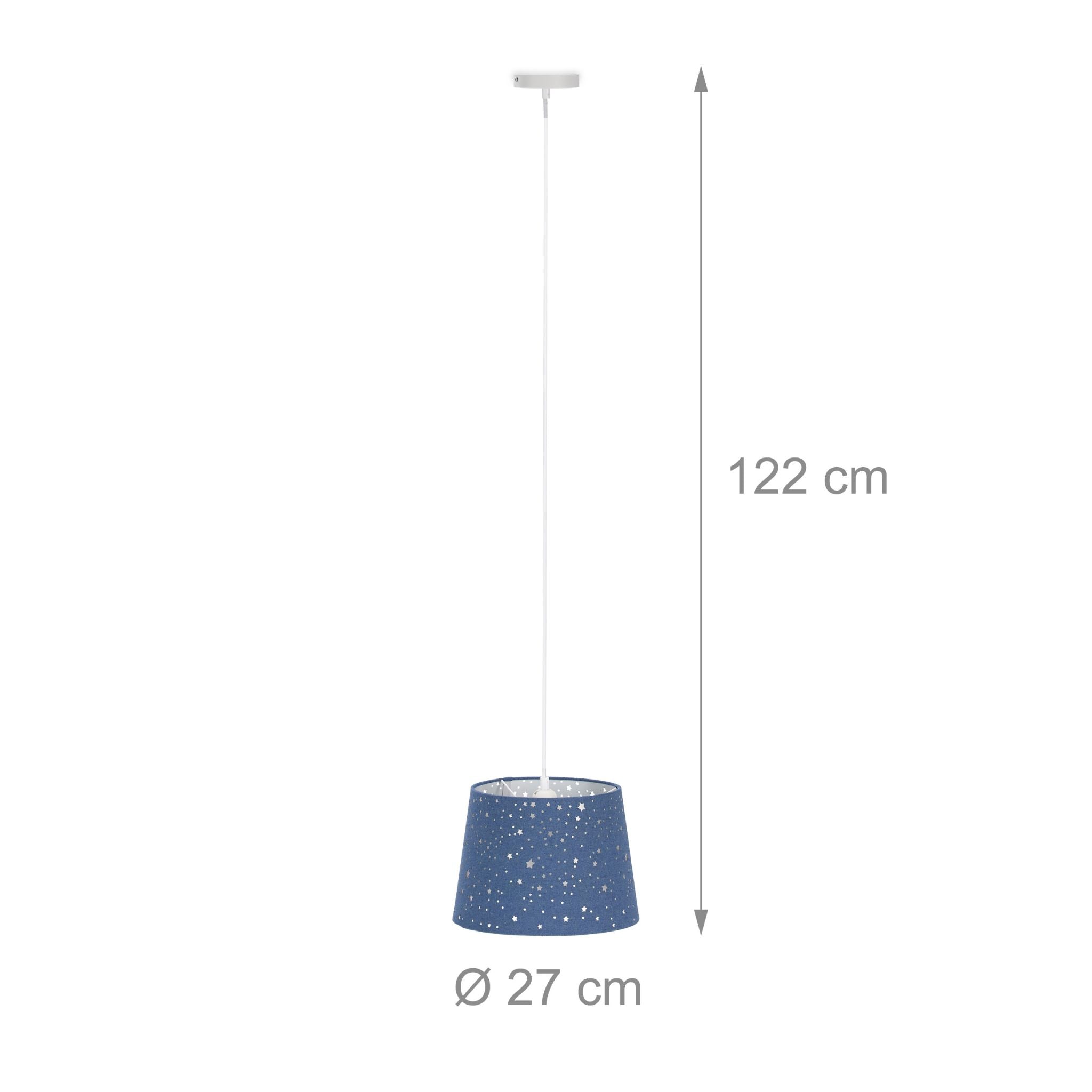Kinderzimmerlampe Sterne Dunkelblau von Relaxdays
