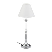 Vintage Tischlampe Weiss-Silber von Relaxdays