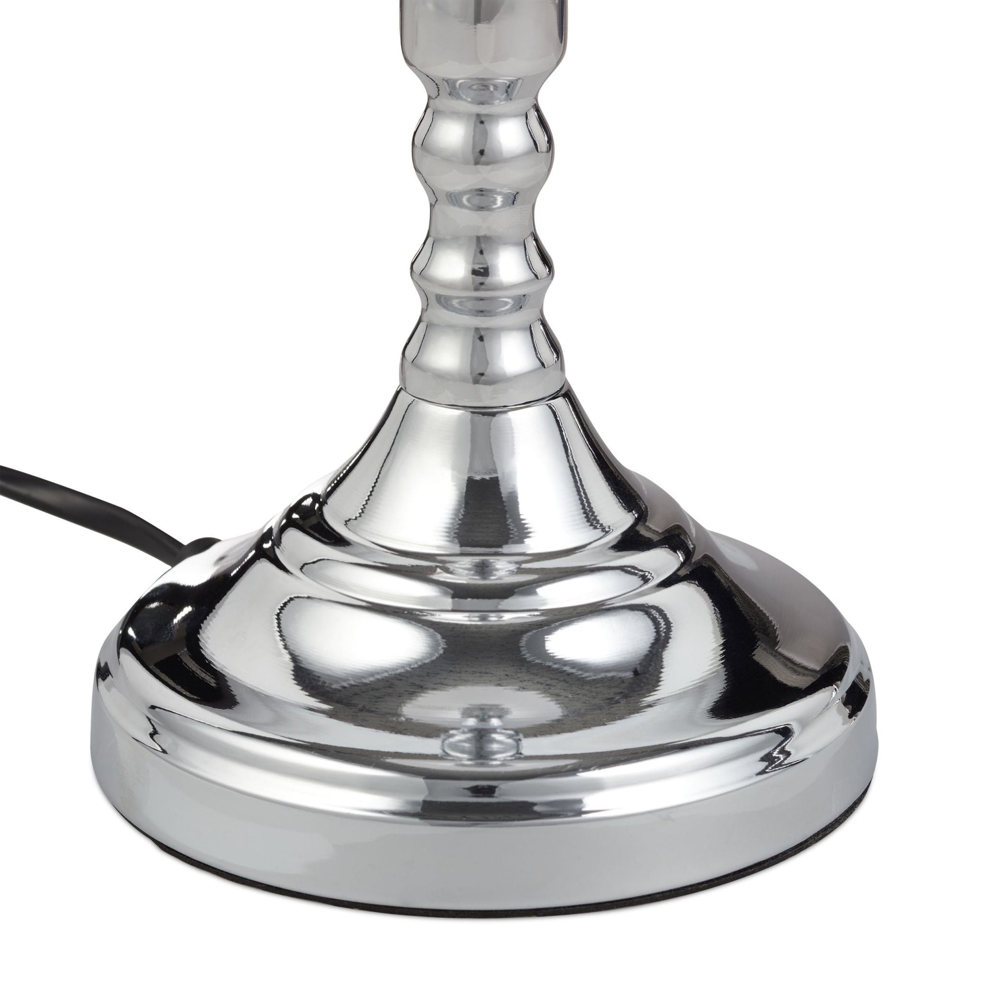Vintage Tischlampe Weiss-Silber von Relaxdays