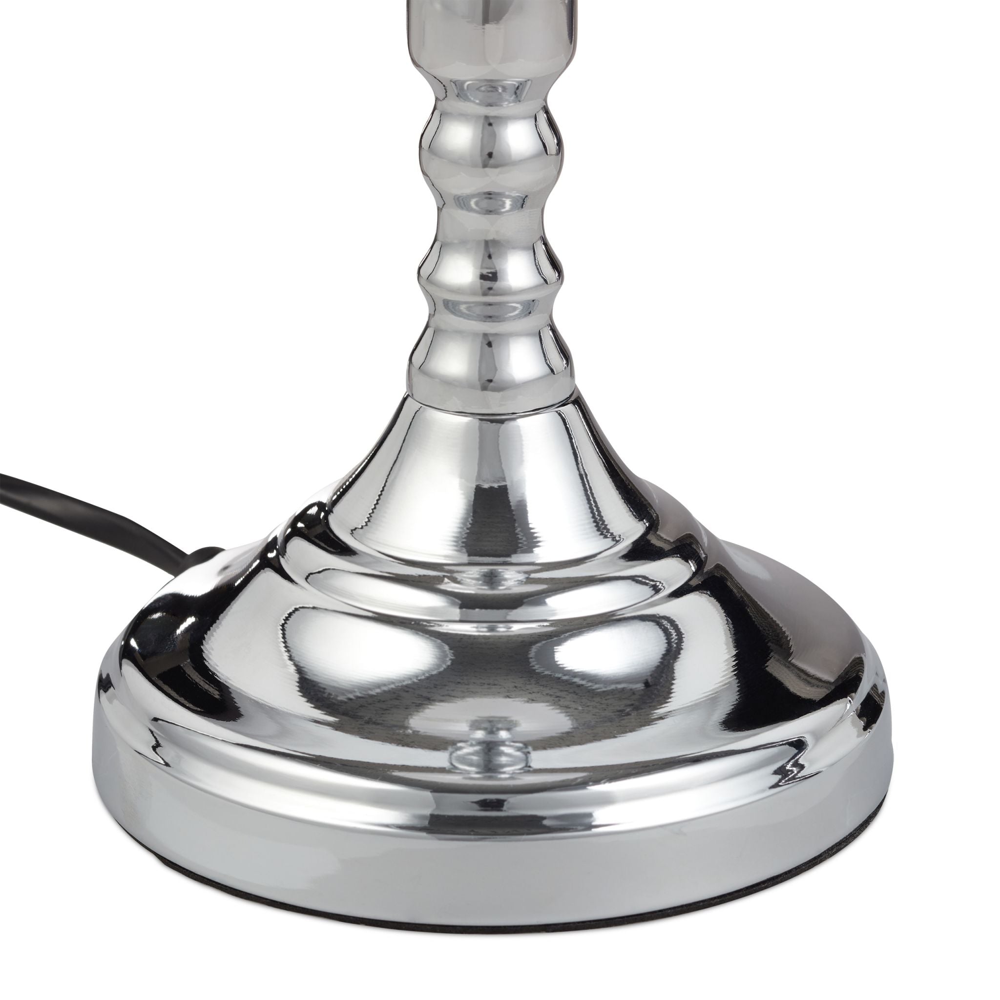 Vintage Tischlampe Weiss-Silber von Relaxdays