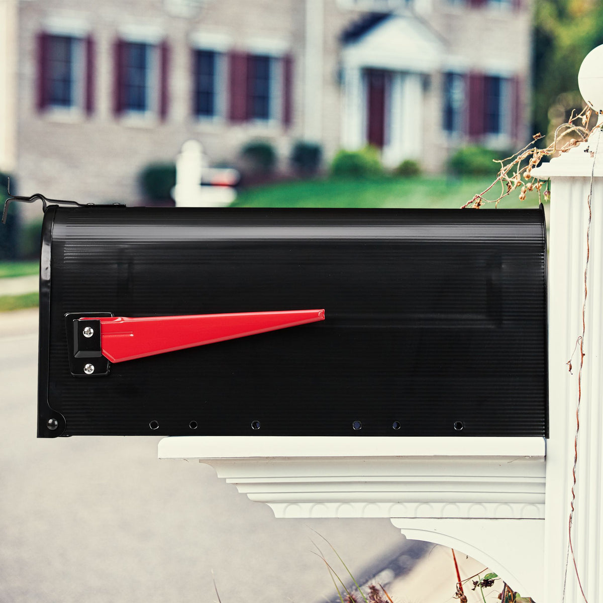 US Mailbox Postkasten Rot-Schwarz von Relaxdays