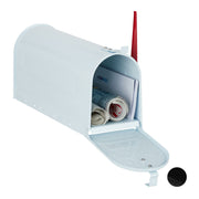 US Mailbox Postkasten Weiss-Rot von Relaxdays