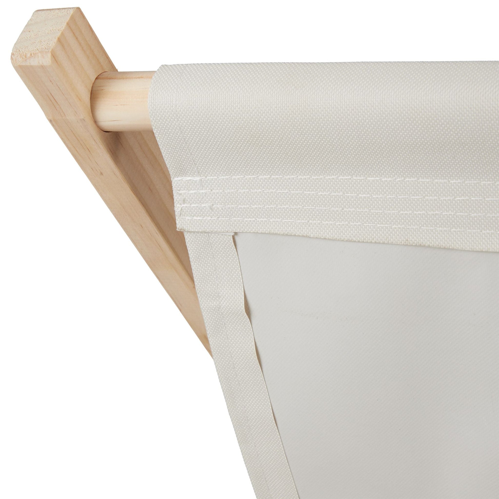 Liegestuhl Holz klappbar Creme-Hellbraun von Relaxdays