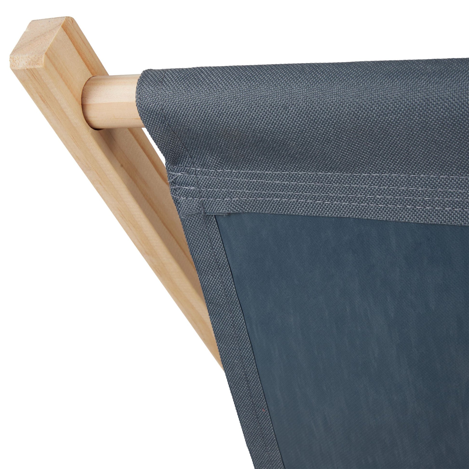 Liegestuhl Holz klappbar Anthrazit-Hellbraun von Relaxdays