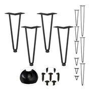 Hairpin Legs mit 2 Streben 4er-Set Schwarz von Relaxdays