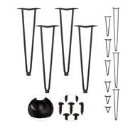 Hairpin Legs mit 2 Streben 4er-Set Schwarz von Relaxdays