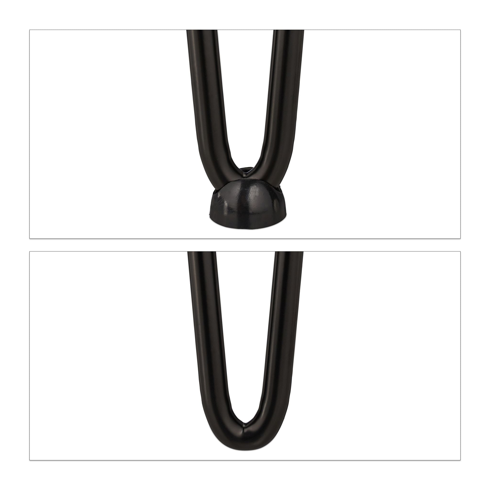 Hairpin Legs mit 2 Streben 4er-Set Schwarz von Relaxdays