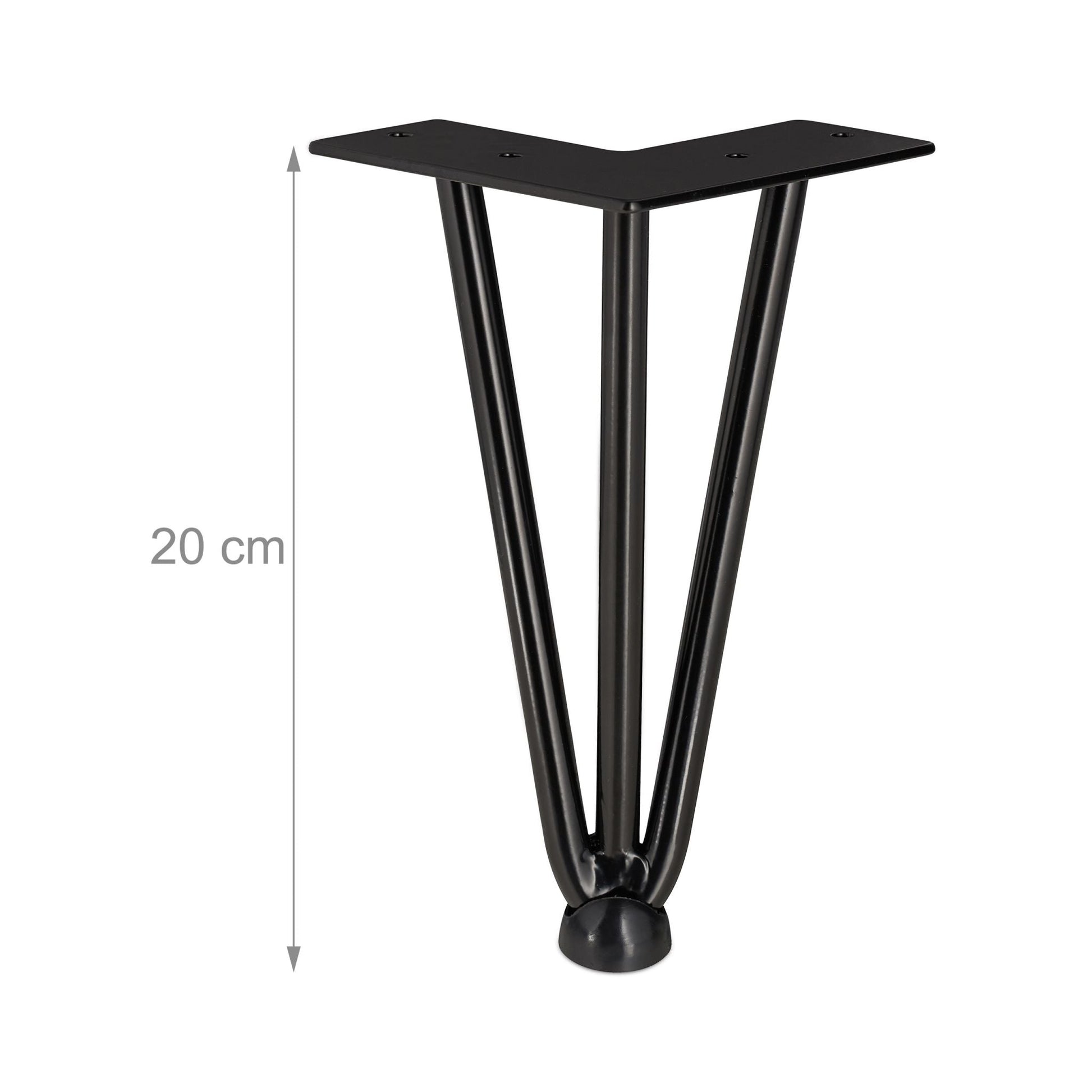 Hairpin Legs mit 3 Streben 4er-Set Schwarz von Relaxdays