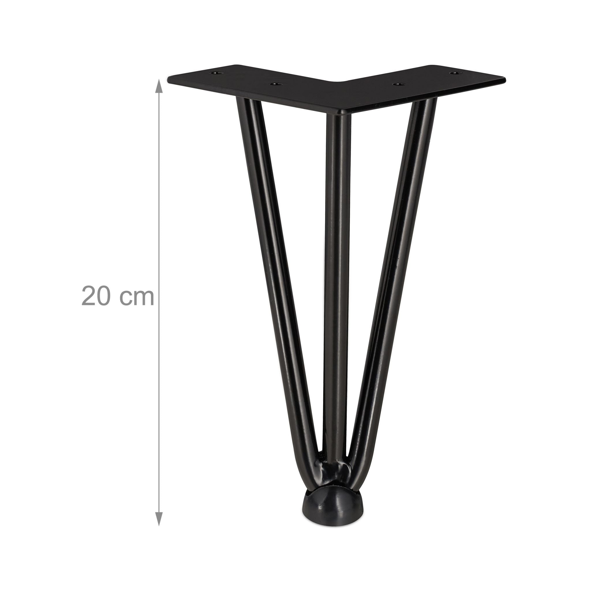 Hairpin Legs mit 3 Streben 4er-Set Schwarz von Relaxdays