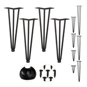 Hairpin Legs mit 3 Streben 4er-Set Schwarz von Relaxdays