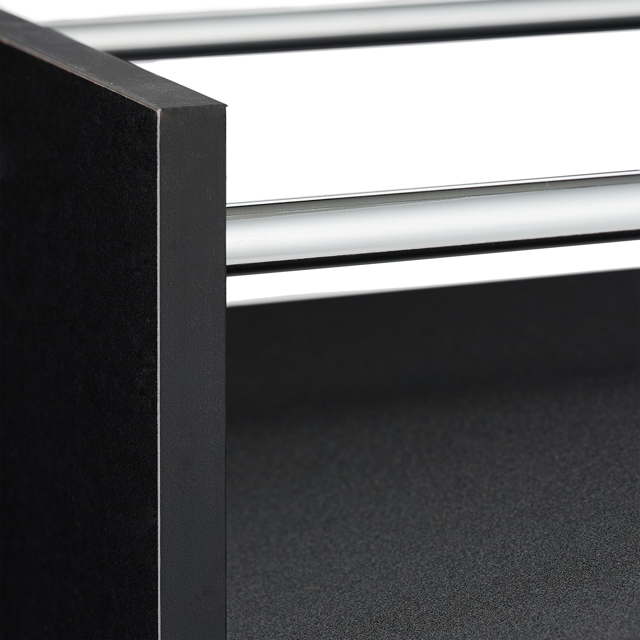 Grosses Weinregal mit Weinglashalter Schwarz-Silber von Relaxdays