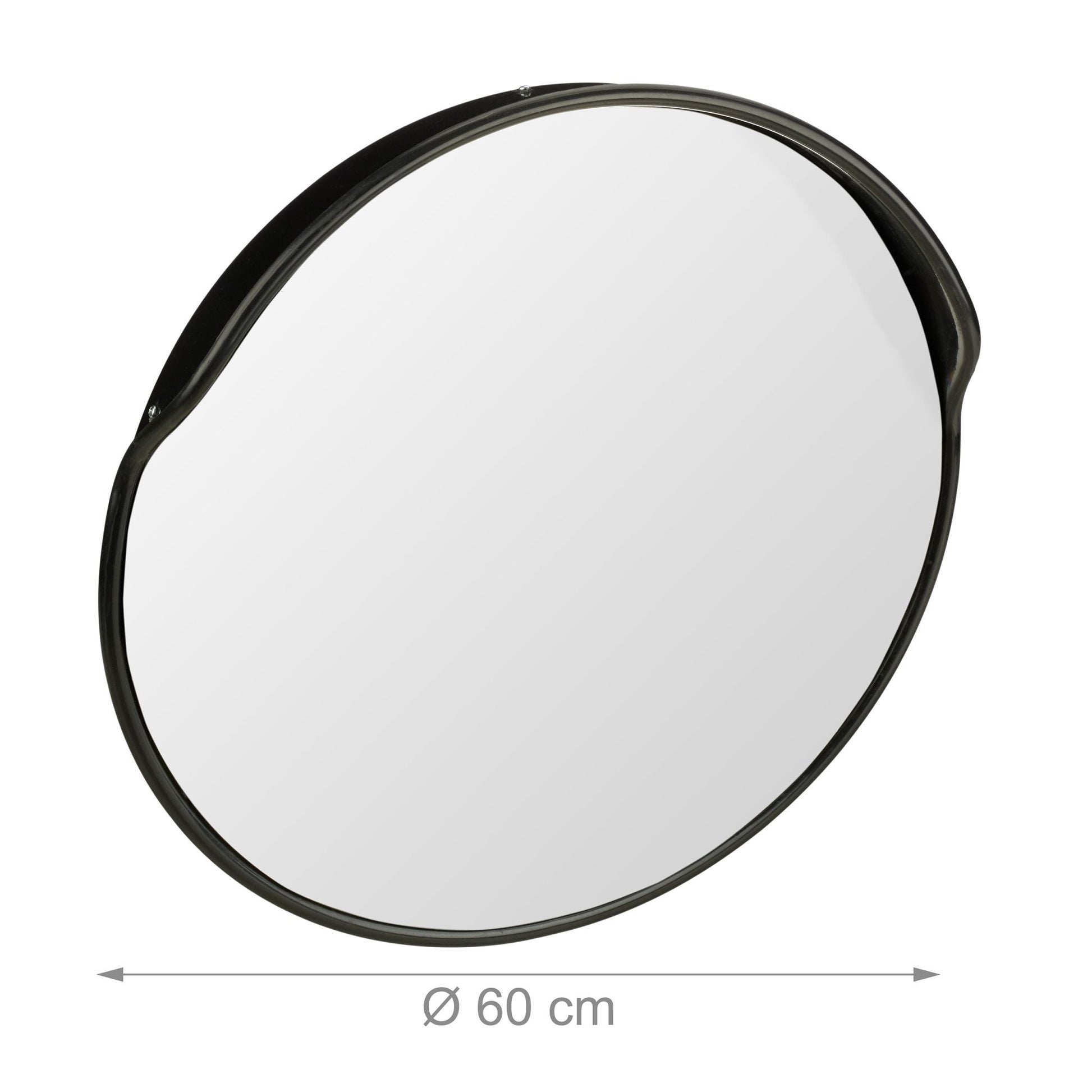 Verkehrsspiegel 60cm schwarz Schwarz von Relaxdays