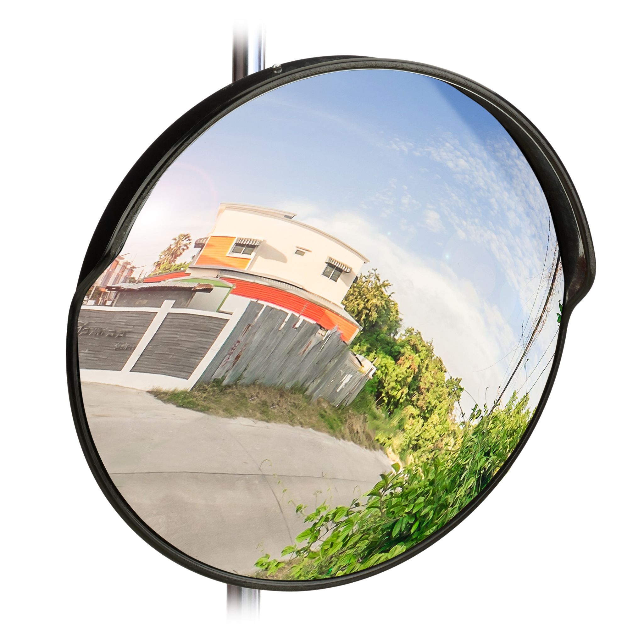 Verkehrsspiegel 45cm Schwarz von Relaxdays