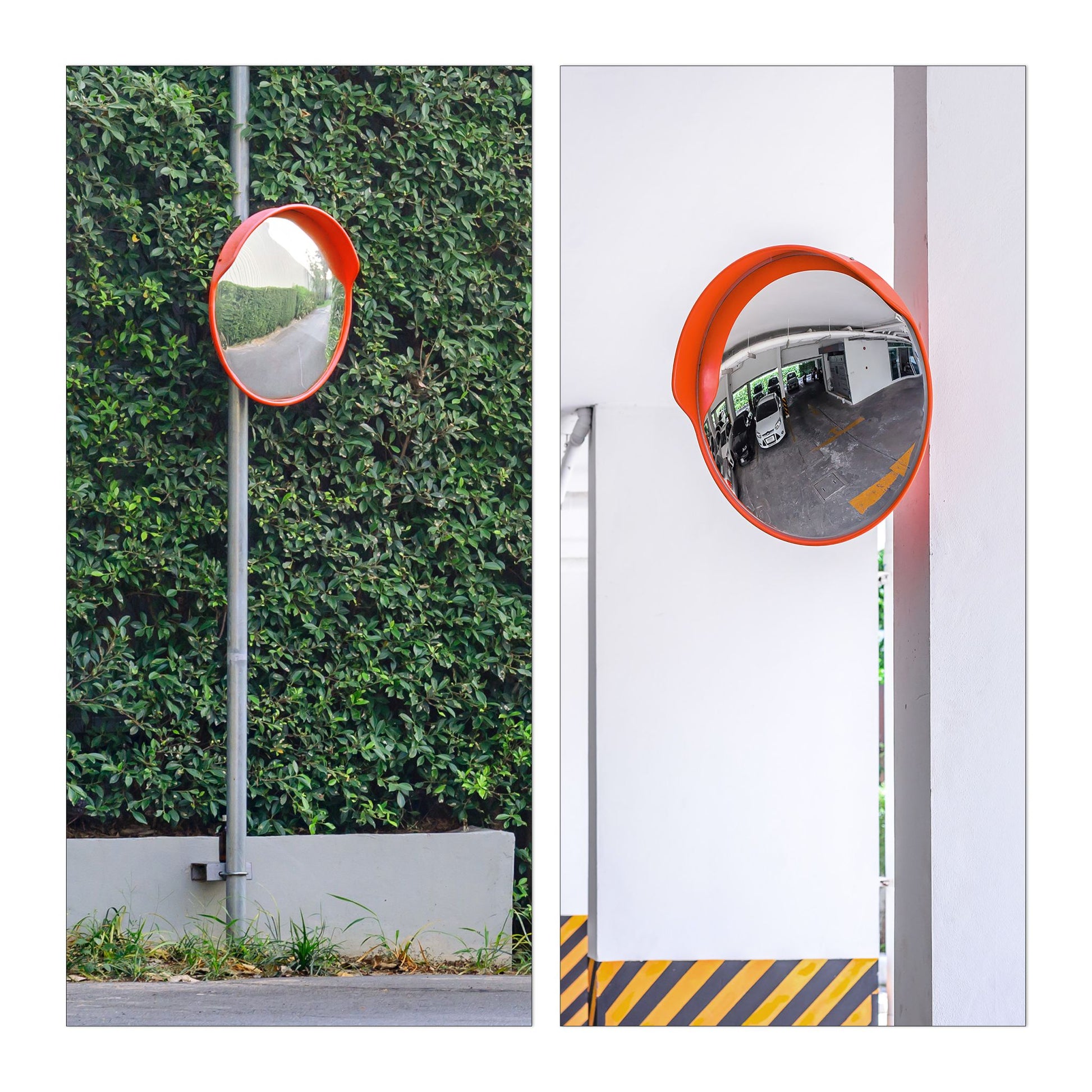 Verkehrsspiegel 45cm Rot von Relaxdays
