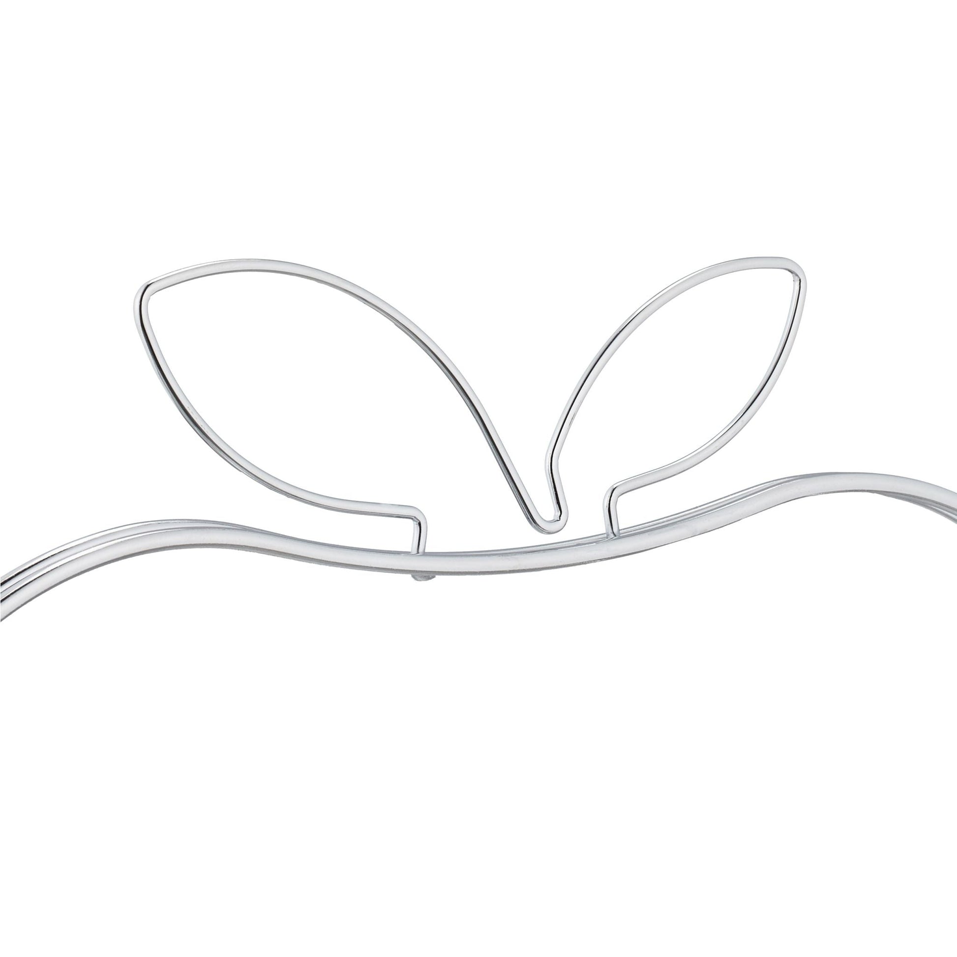 Obstschale Apfel Metall Silber von Relaxdays
