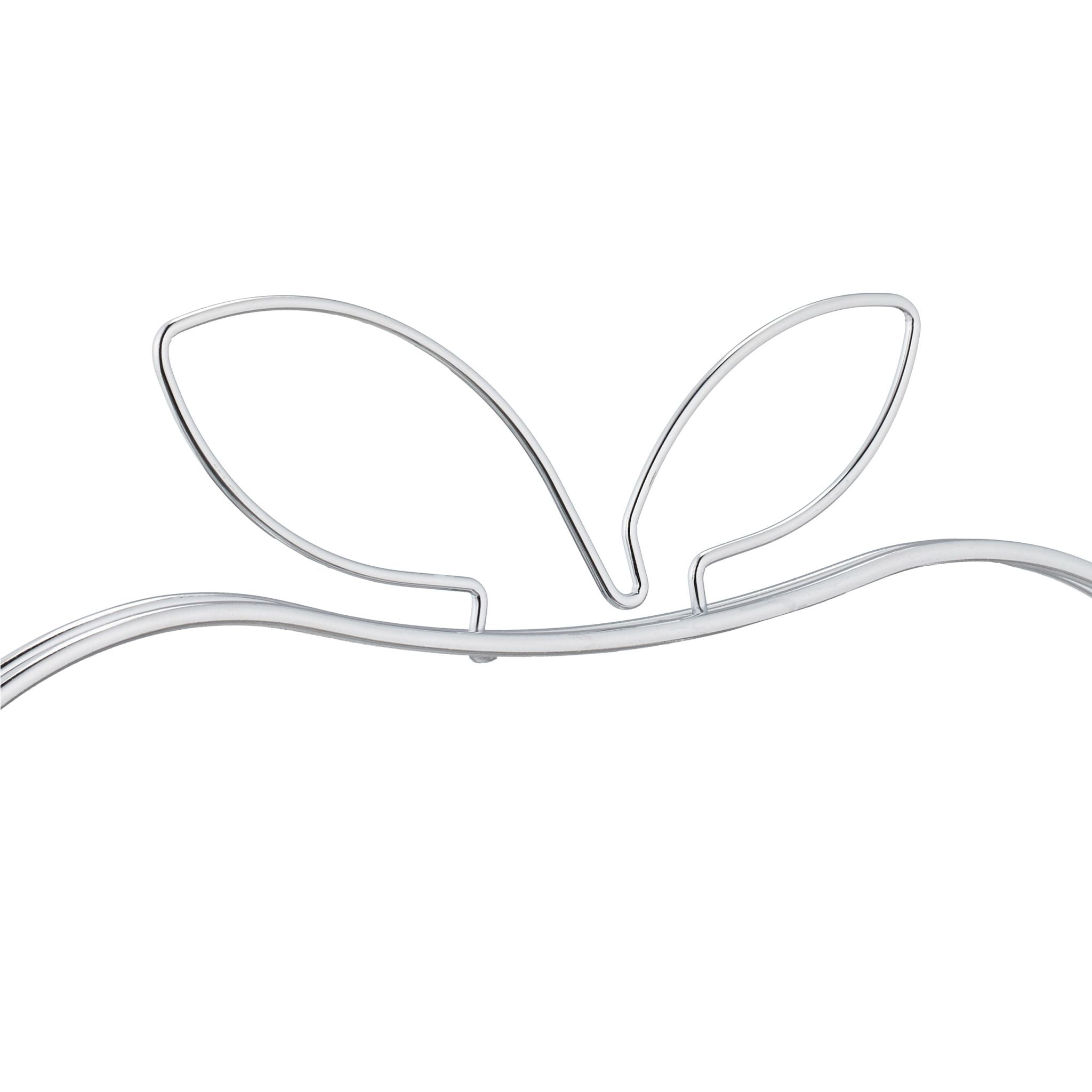 Obstschale Apfel Metall Silber von Relaxdays