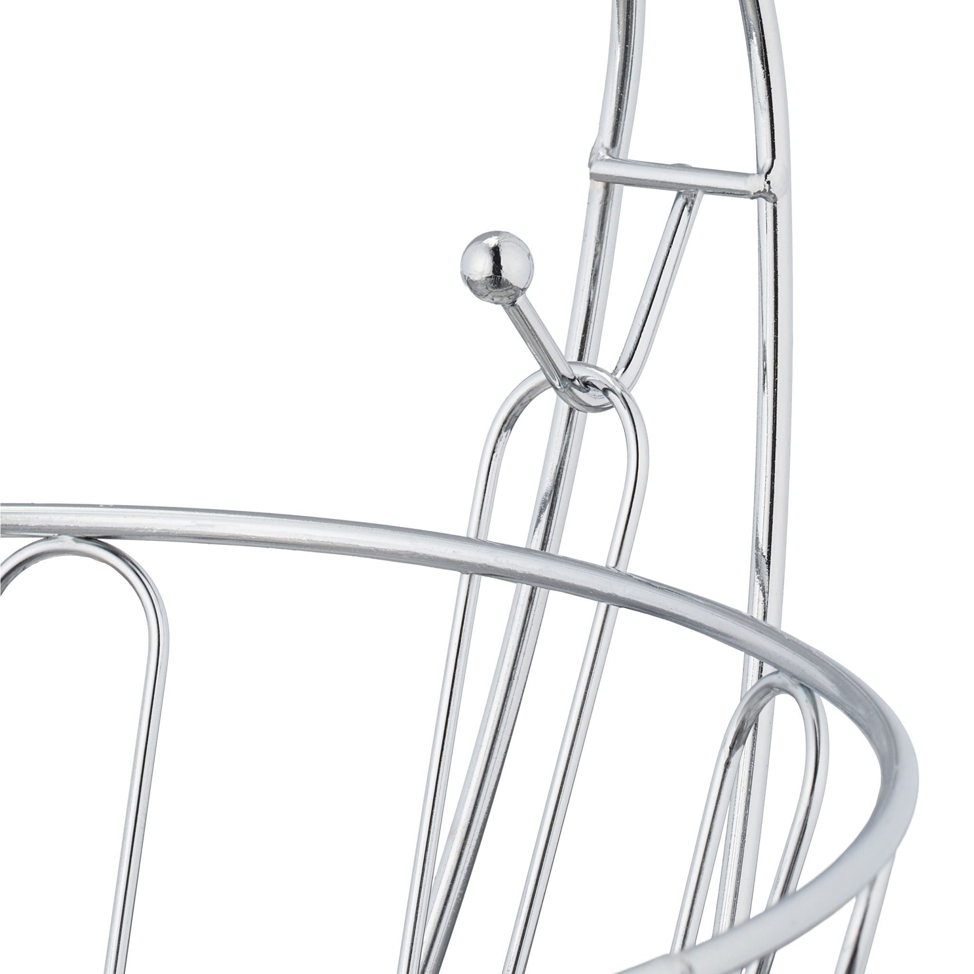 Obstschale Apfel Metall Silber von Relaxdays
