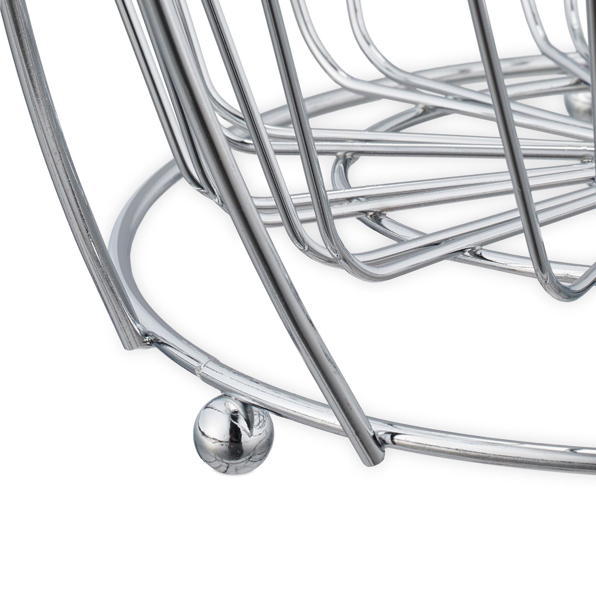 Obstschale Apfel Metall Silber von Relaxdays