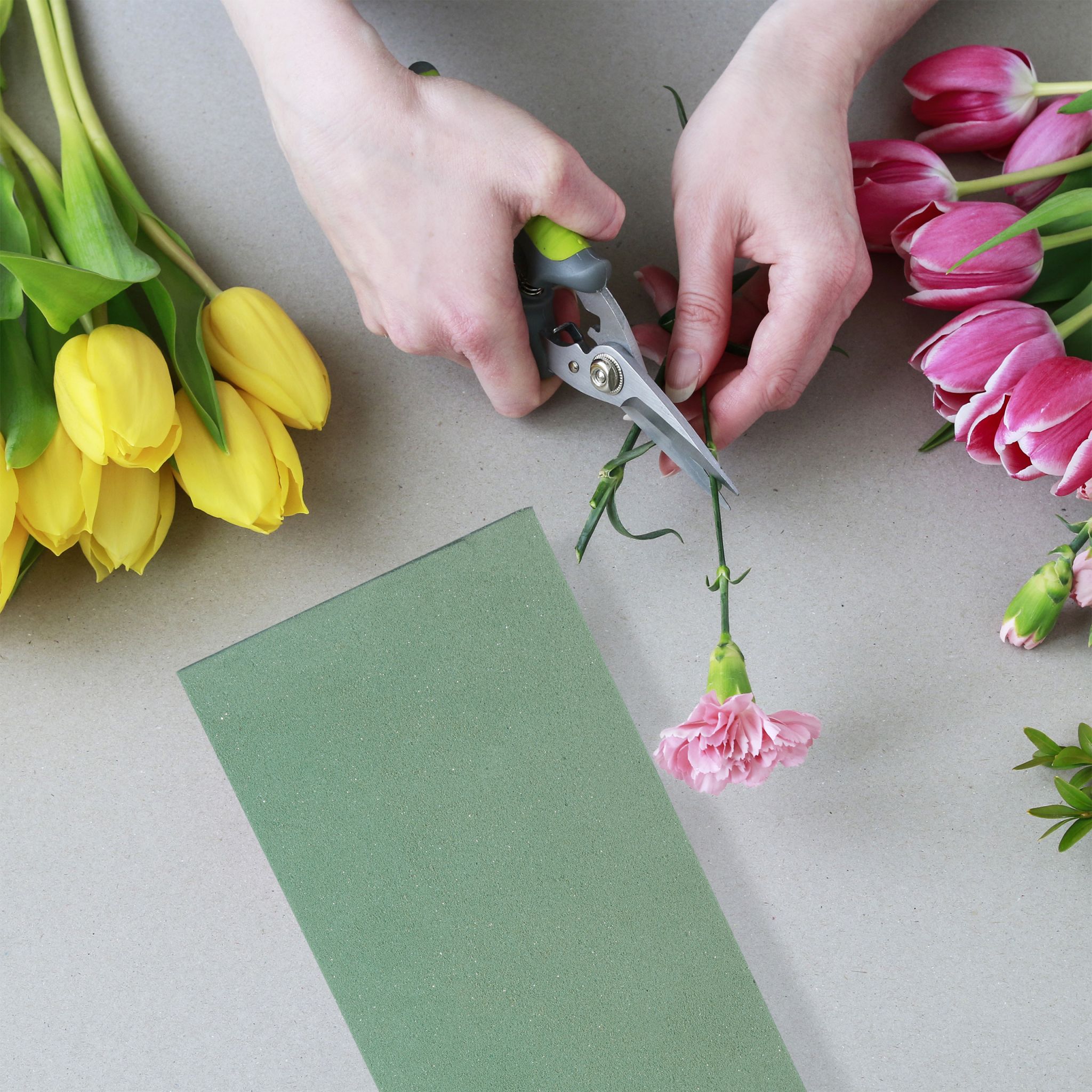 Steckschaum für Frischblumen 3er-Set Dunkelgrün von Relaxdays