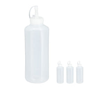 Quetschflasche 1000ml 4er-Set Transparent