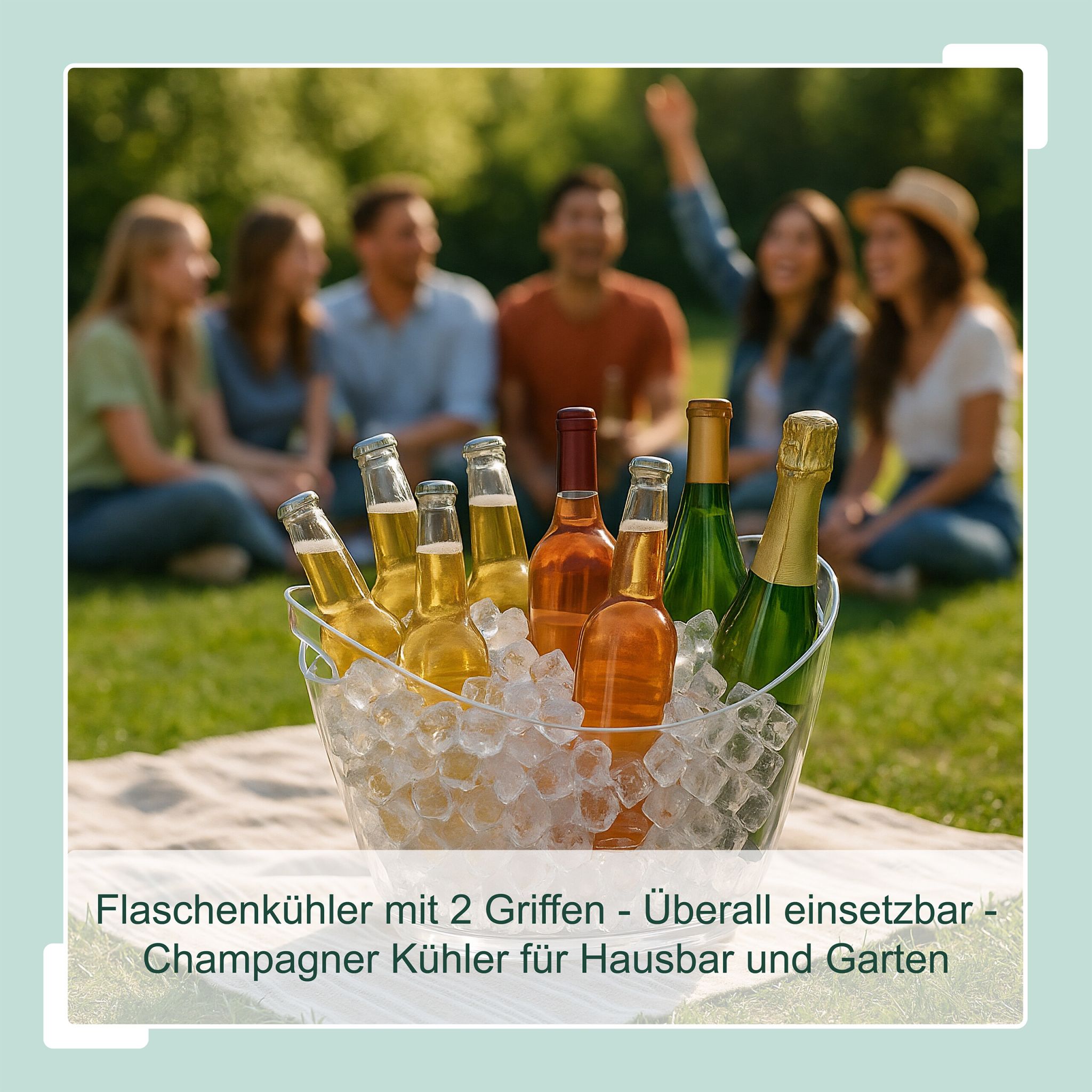 Getränkekühler 6L für Party Transparent von Relaxdays