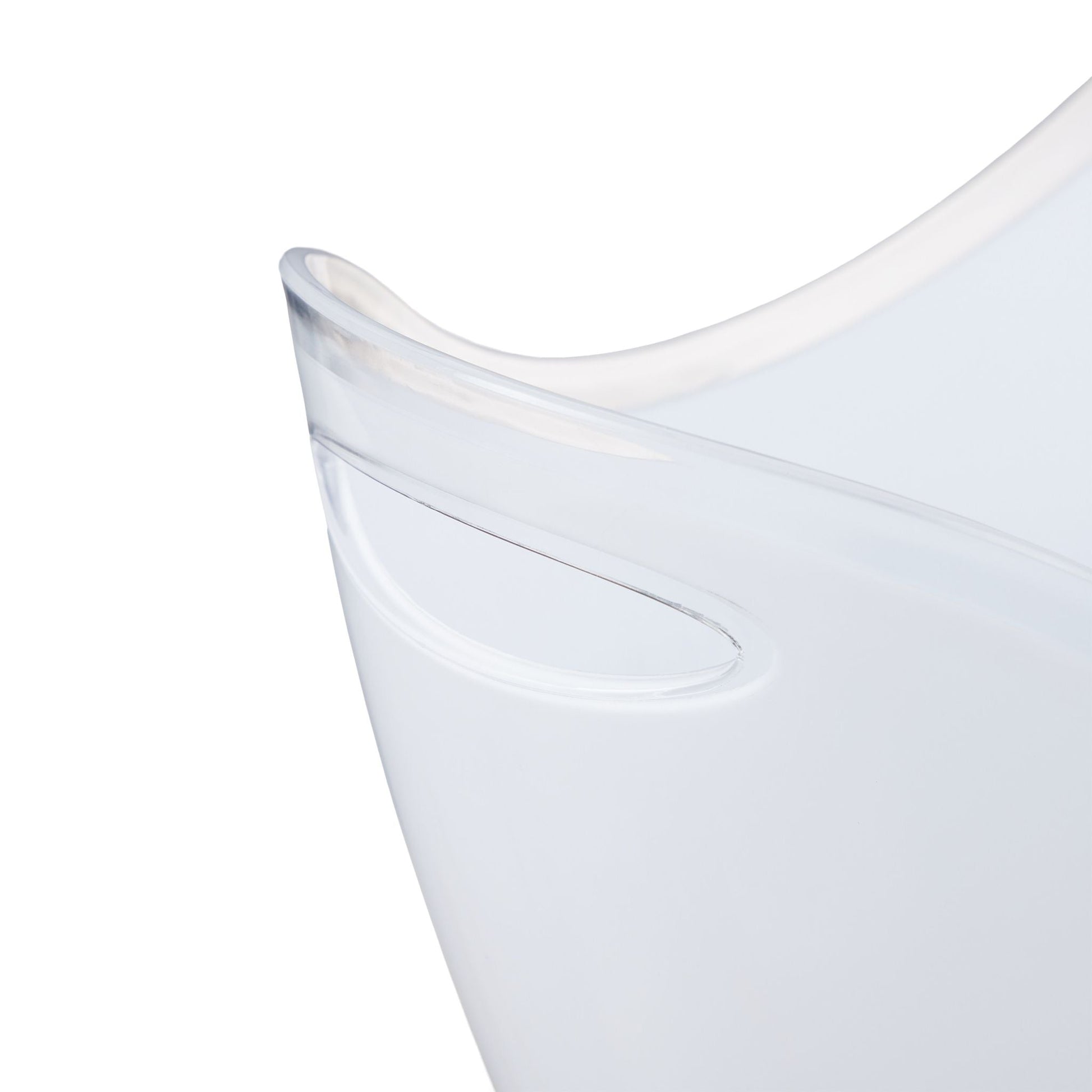 Sektkühler 6L Weiss-Transparent von Relaxdays