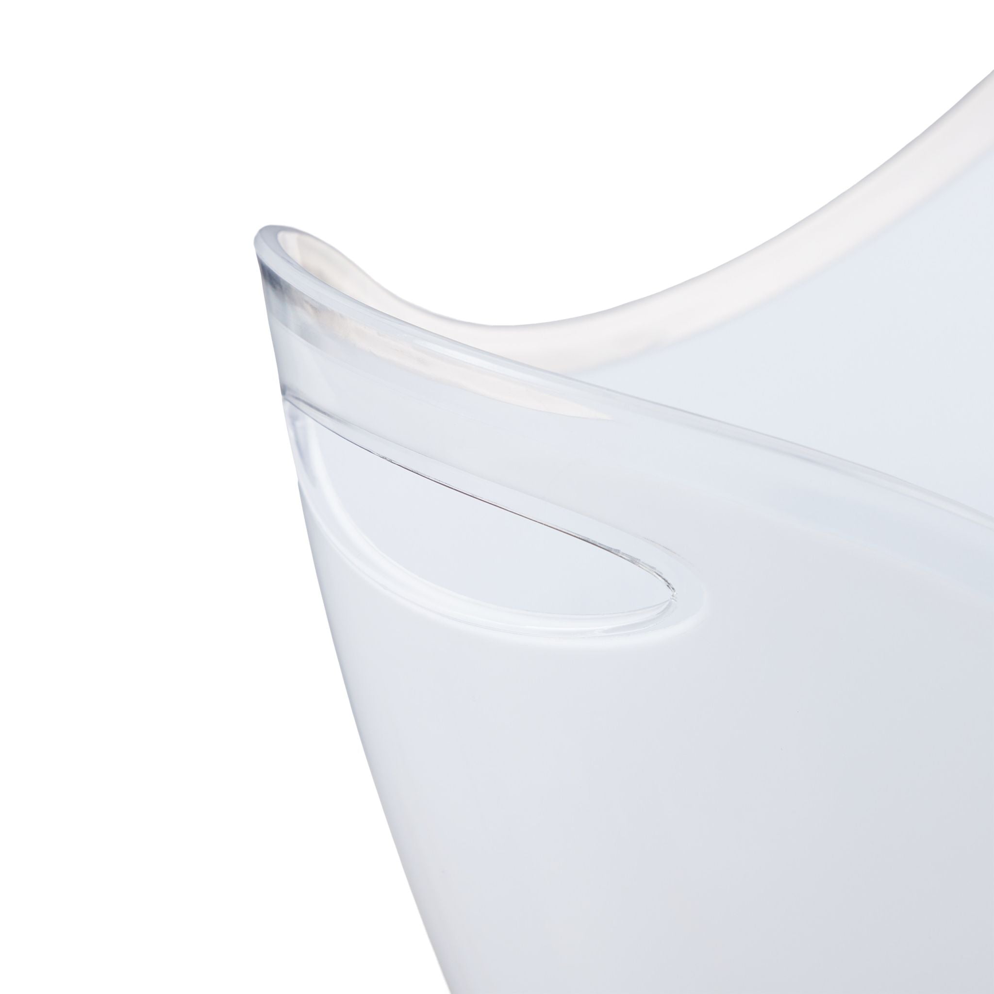 Sektkühler 6L Weiss-Transparent von Relaxdays