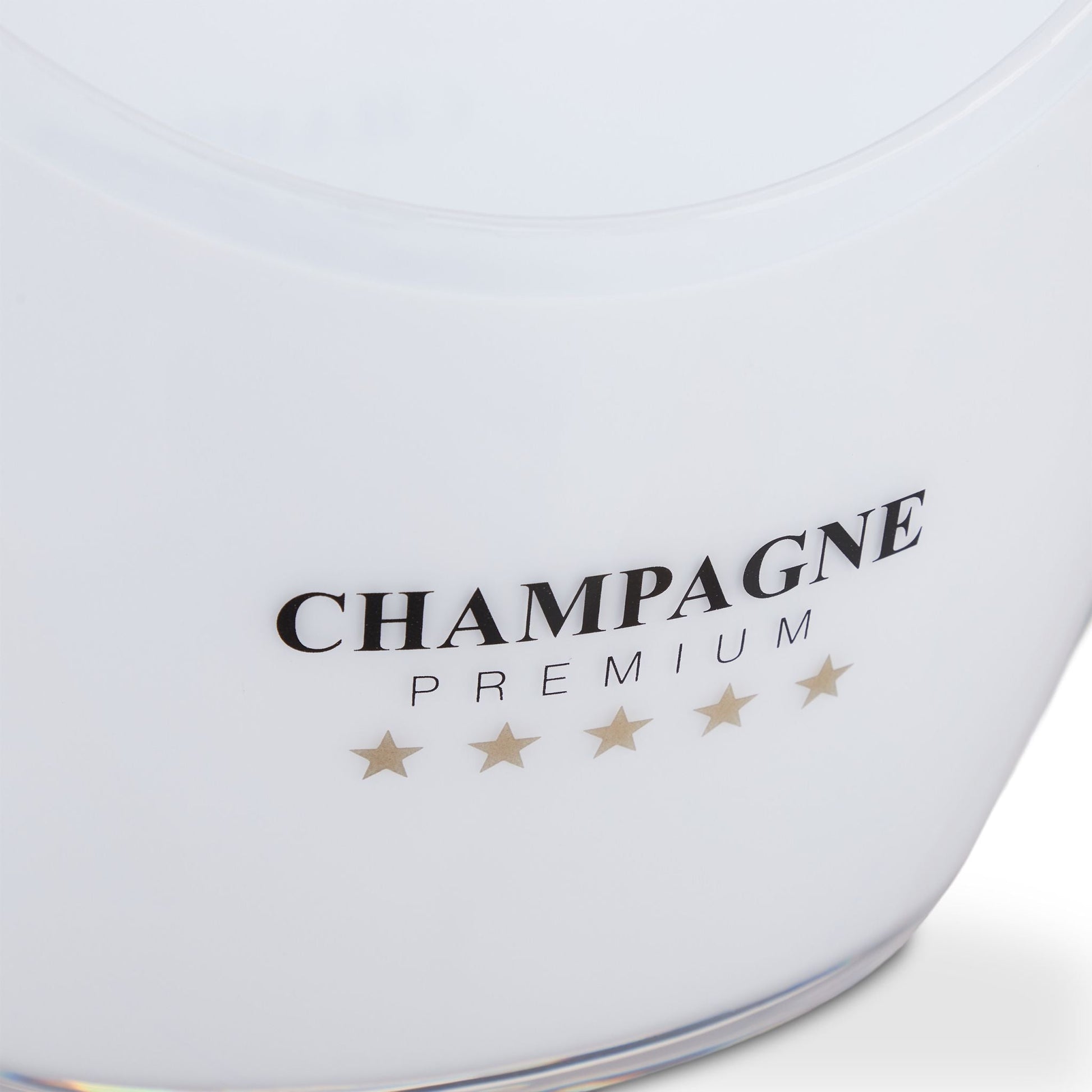 Sektkühler 6L Weiss-Transparent von Relaxdays