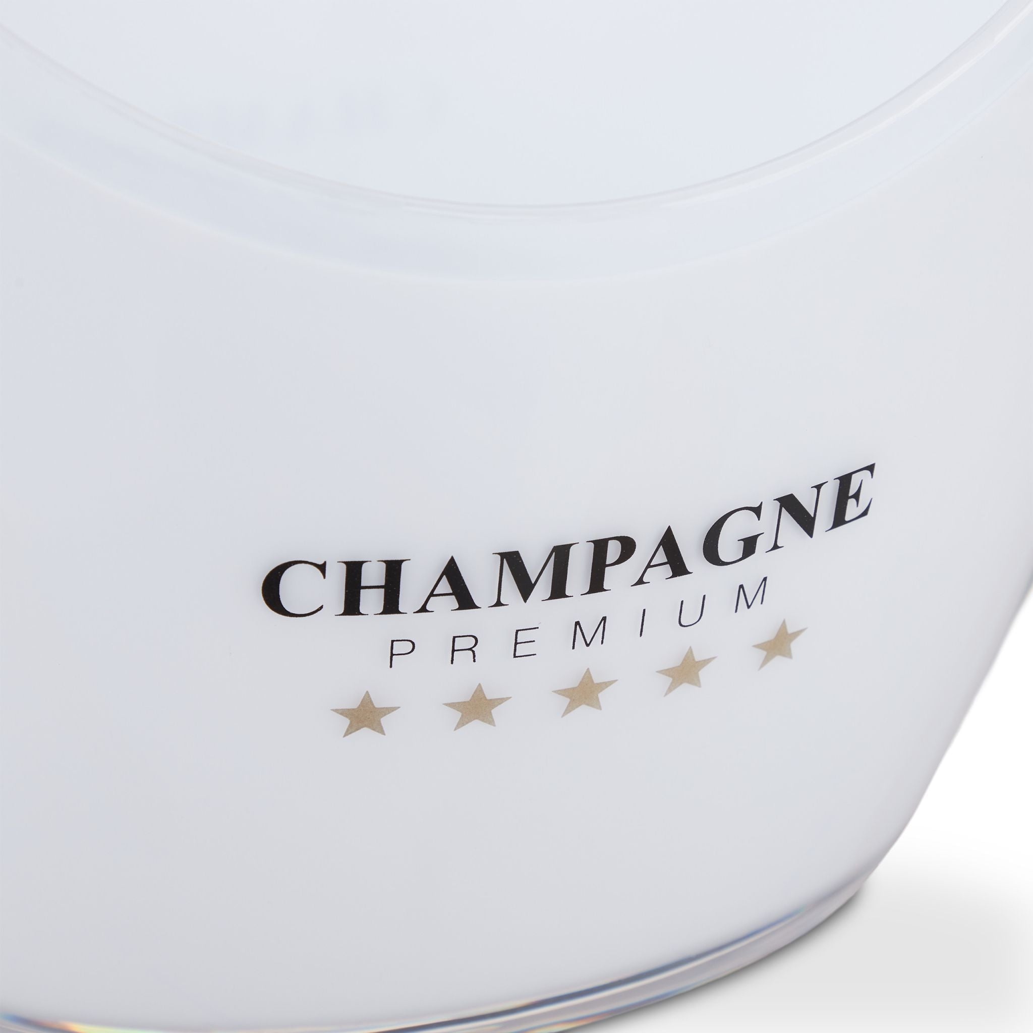 Sektkühler 6L Weiss-Transparent von Relaxdays