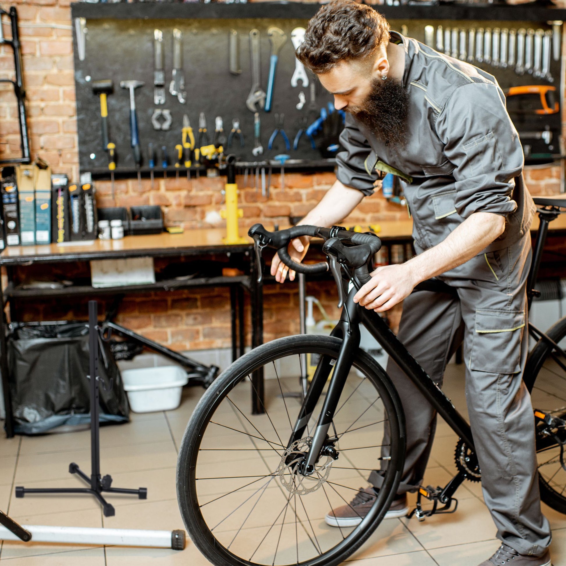 Fahrradständer für Hinterrad Schwarz von Relaxdays