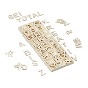 Holzbuchstaben 162er-Set Beige von Relaxdays
