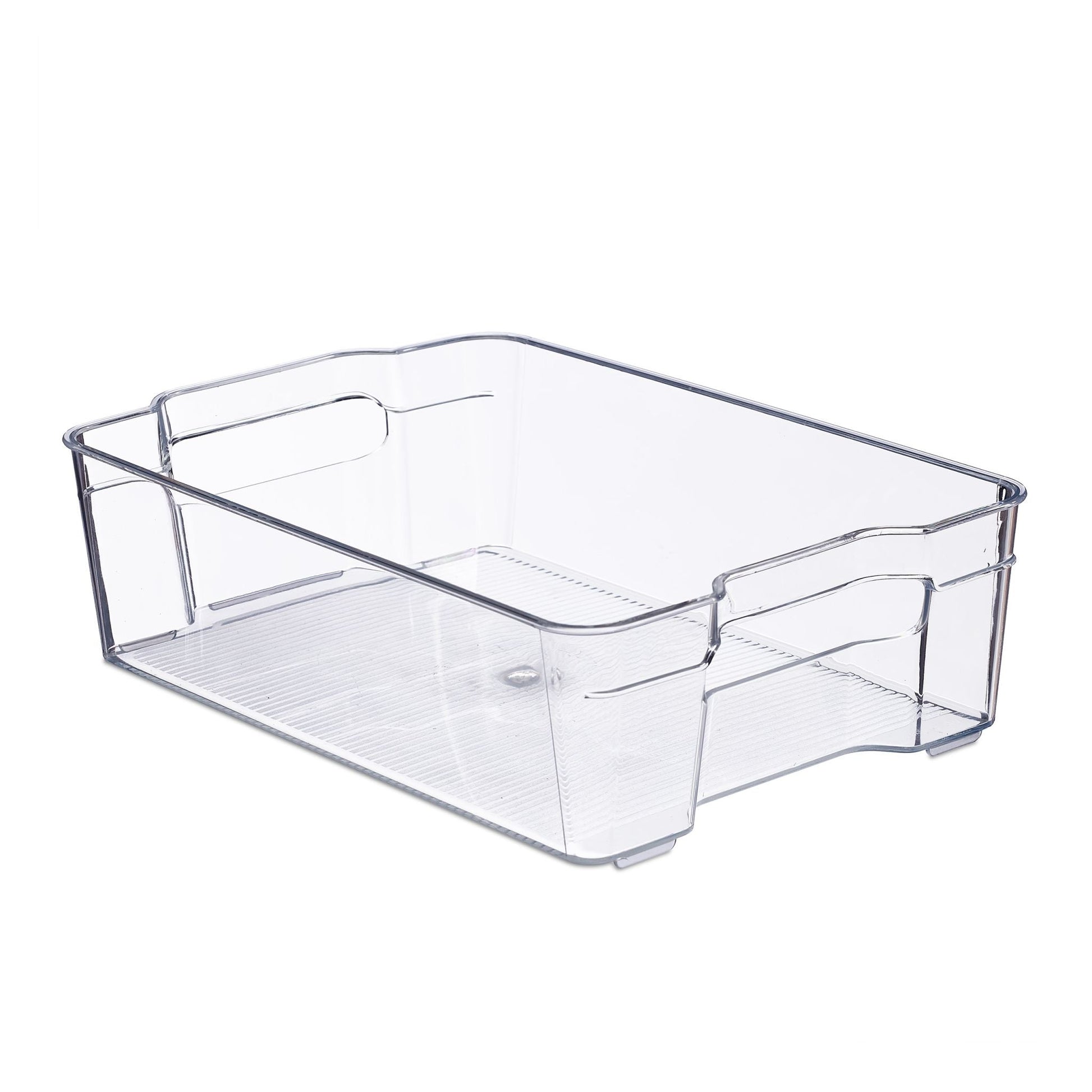 Kühlschrank Organizer mit Griffen Transparent von Relaxdays