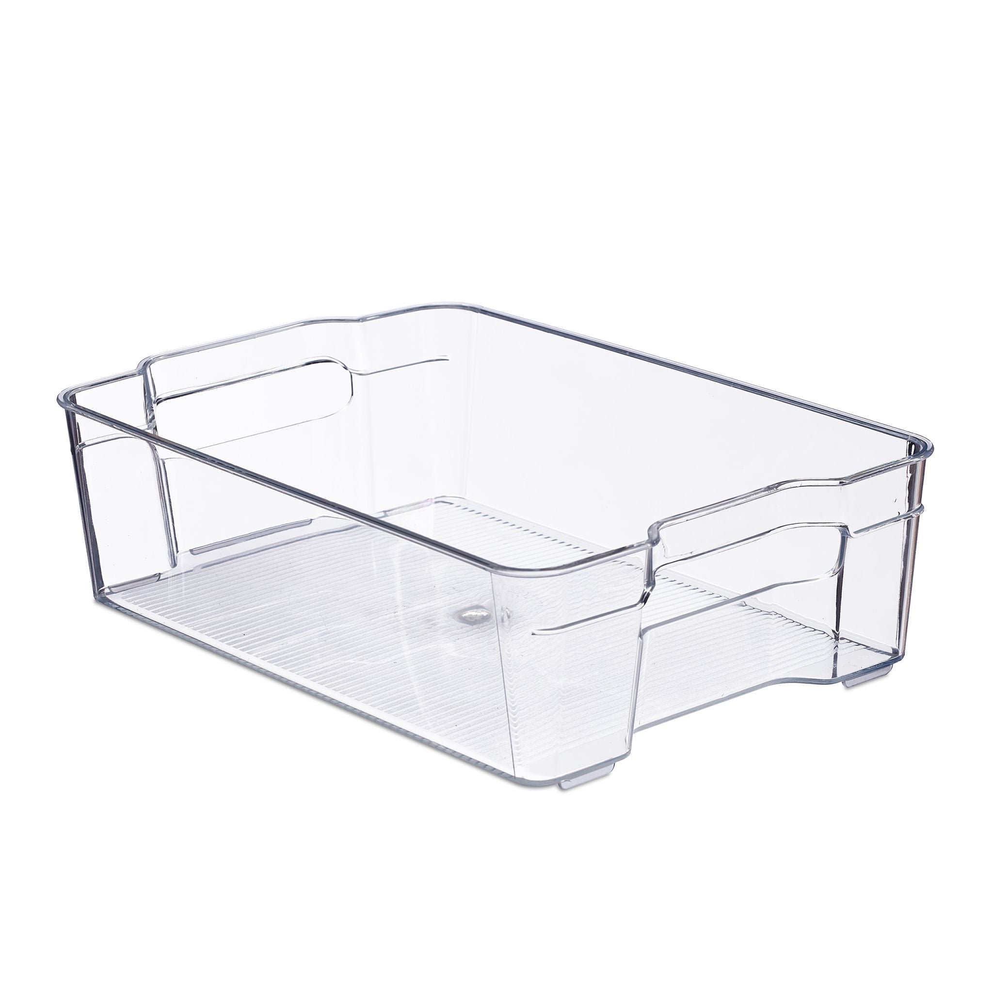 Kühlschrank Organizer mit Griffen Transparent von Relaxdays