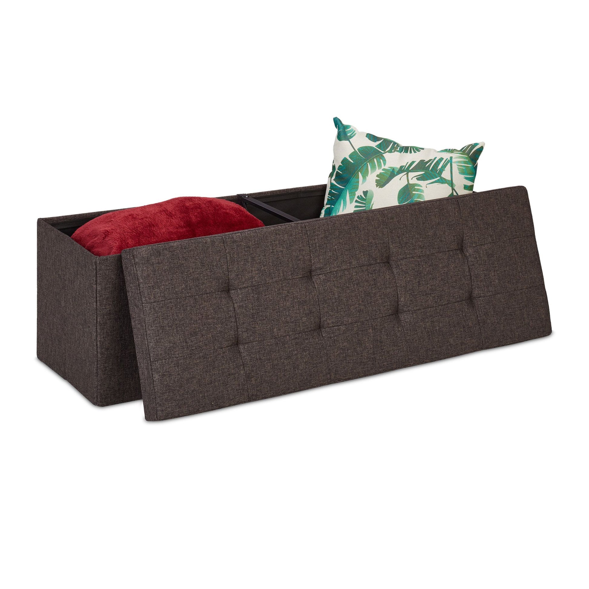 Sitzbank mit Trenngitter Dunkelbraun von Relaxdays