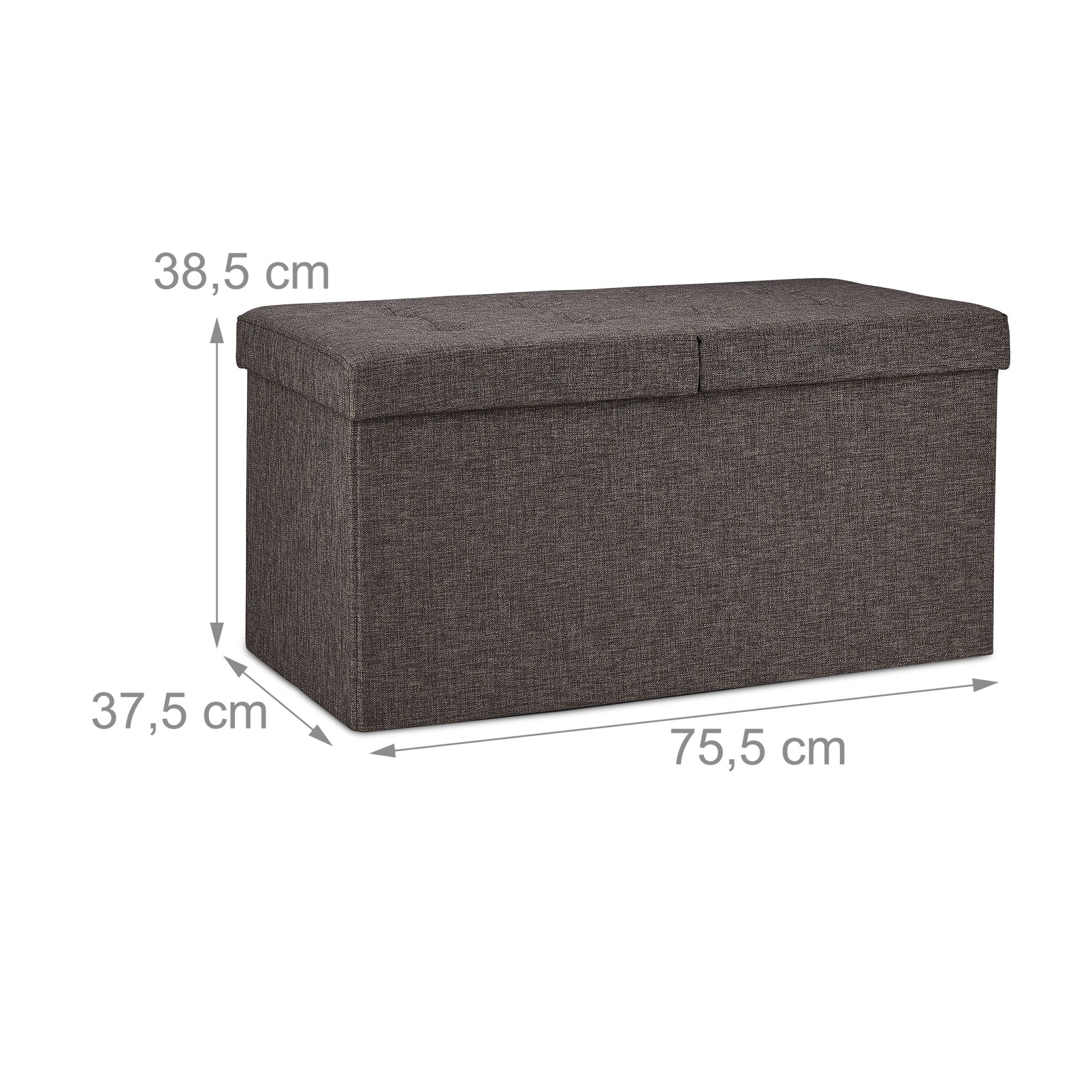 Sitzbank mit klappbarem Deckel Braun von Relaxdays
