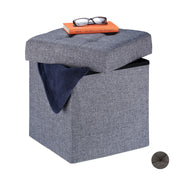 Sitzhocker mit Stauraum Grau von Relaxdays