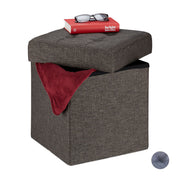 Sitzhocker mit Stauraum Braun von Relaxdays