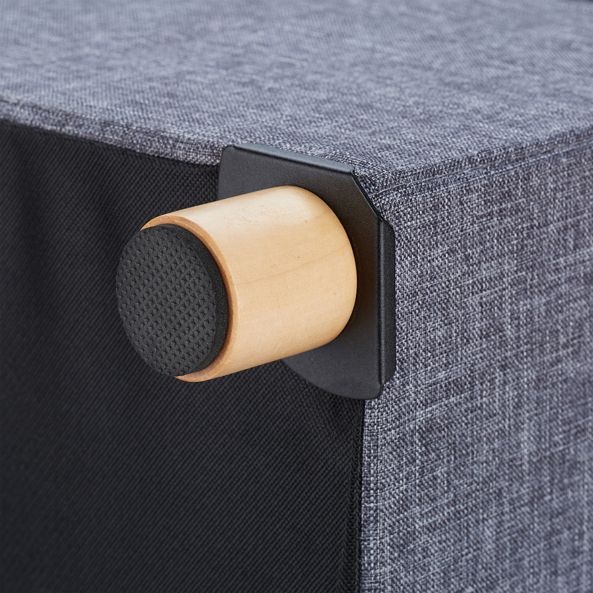 Sitzhocker mit Stauraum Hellbraun-Grau von Relaxdays