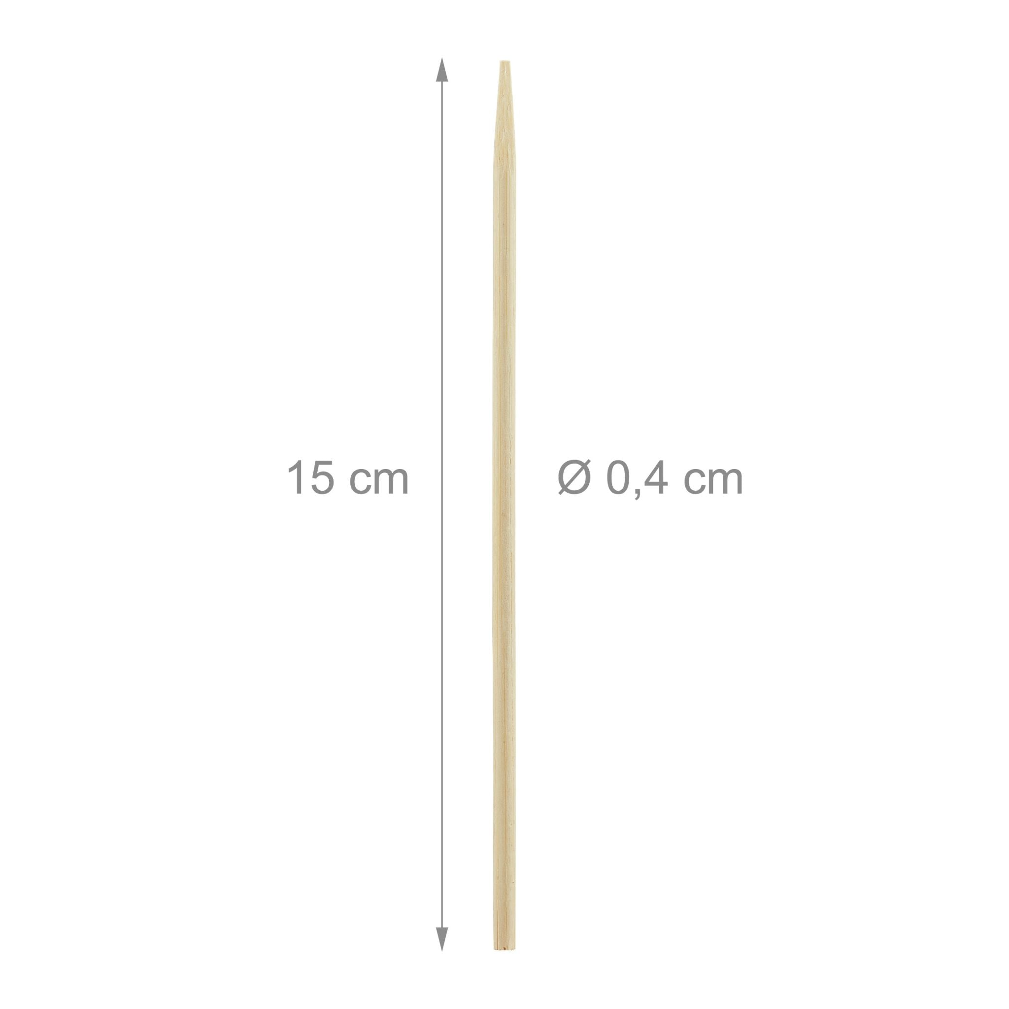 Cake Pop Stiel Bambus 400er-Set Hellbraun von Relaxdays