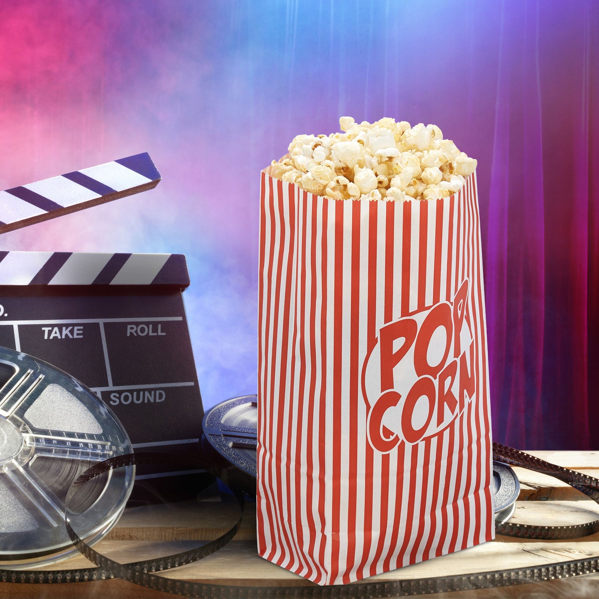 Popcorntüten rot-weiss 144er-Set Weiss-Rot von Relaxdays