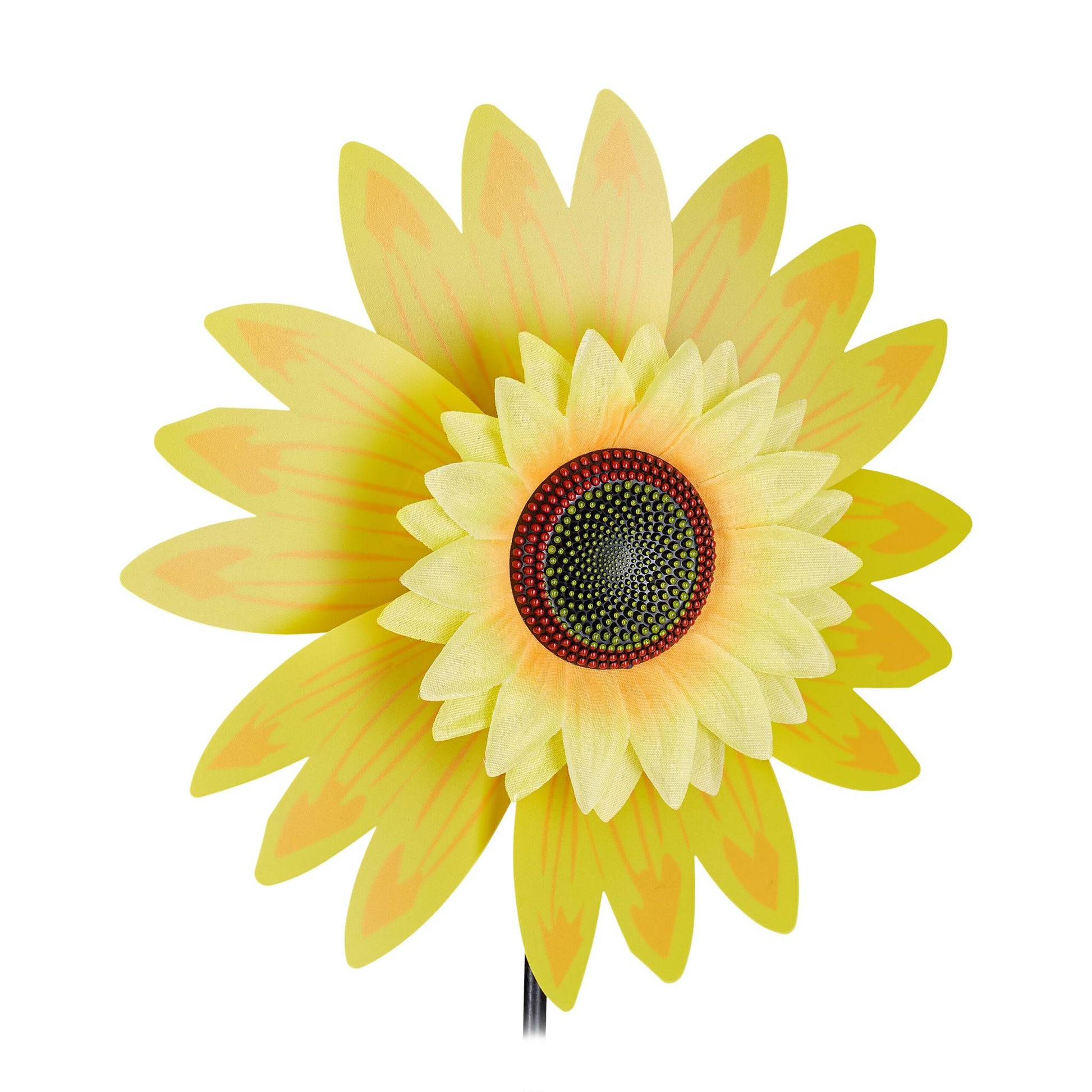 Windrad Blume für Garten Gelb-Grün-Schwarz von Relaxdays