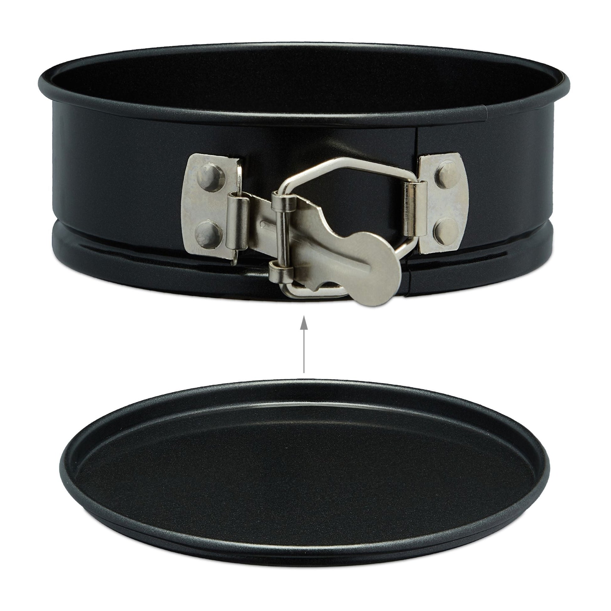 Springform klein 5er-Set Schwarz-Silber von Relaxdays